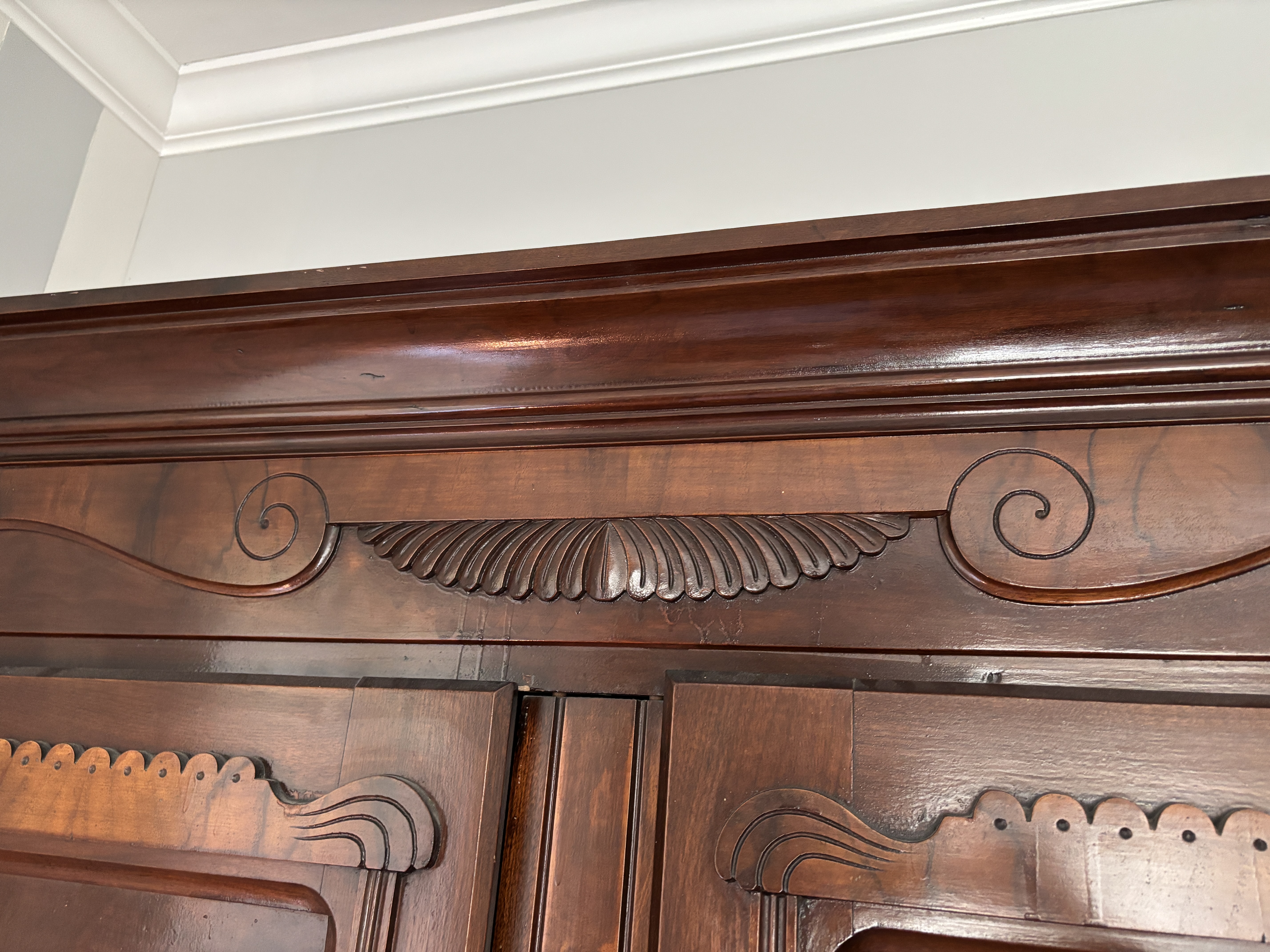 Victorian Burl Wood and Walnut Armoire, Late 19th/Early 20th Century