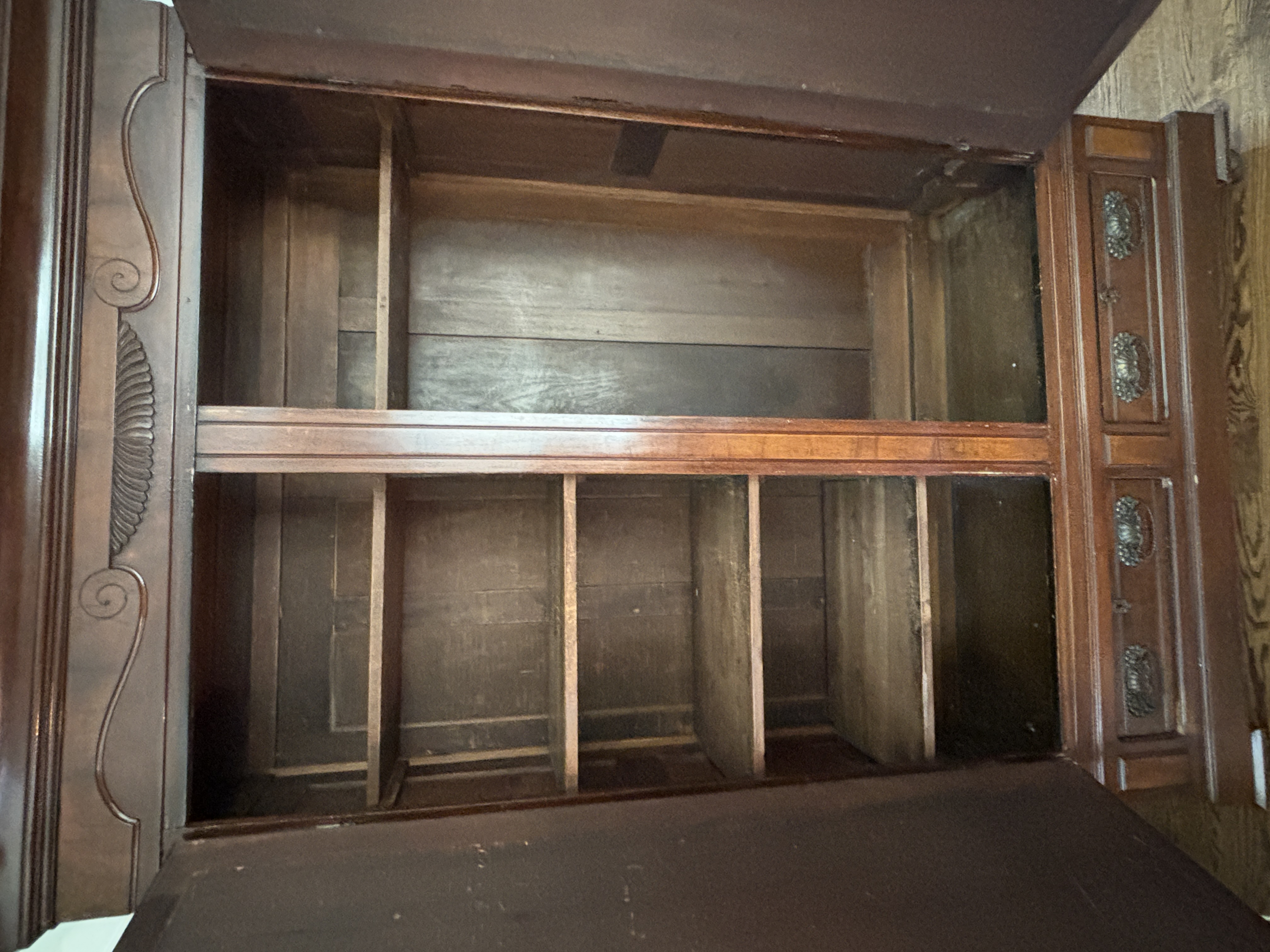 Victorian Burl Wood and Walnut Armoire, Late 19th/Early 20th Century
