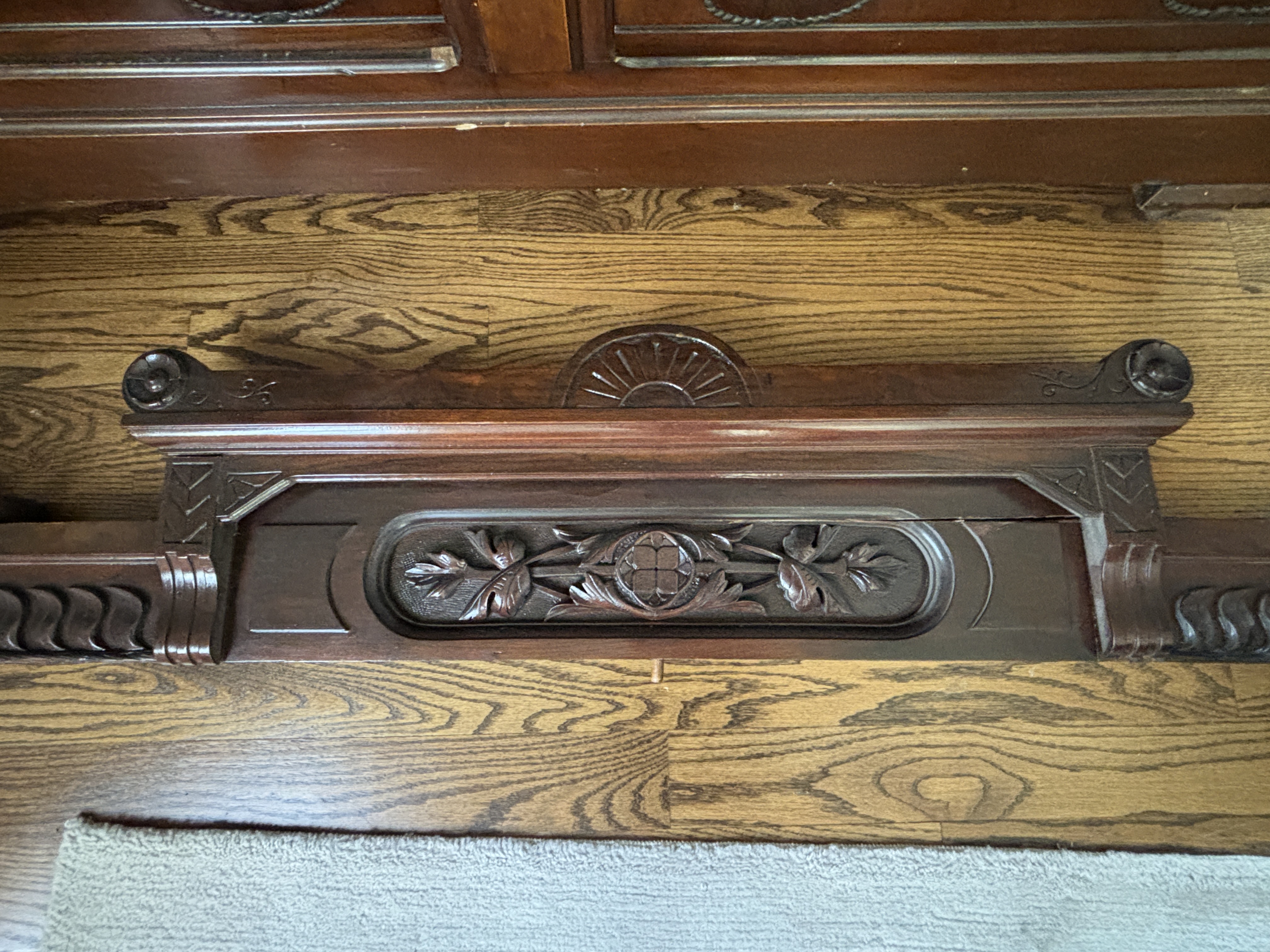 Victorian Burl Wood and Walnut Armoire, Late 19th/Early 20th Century