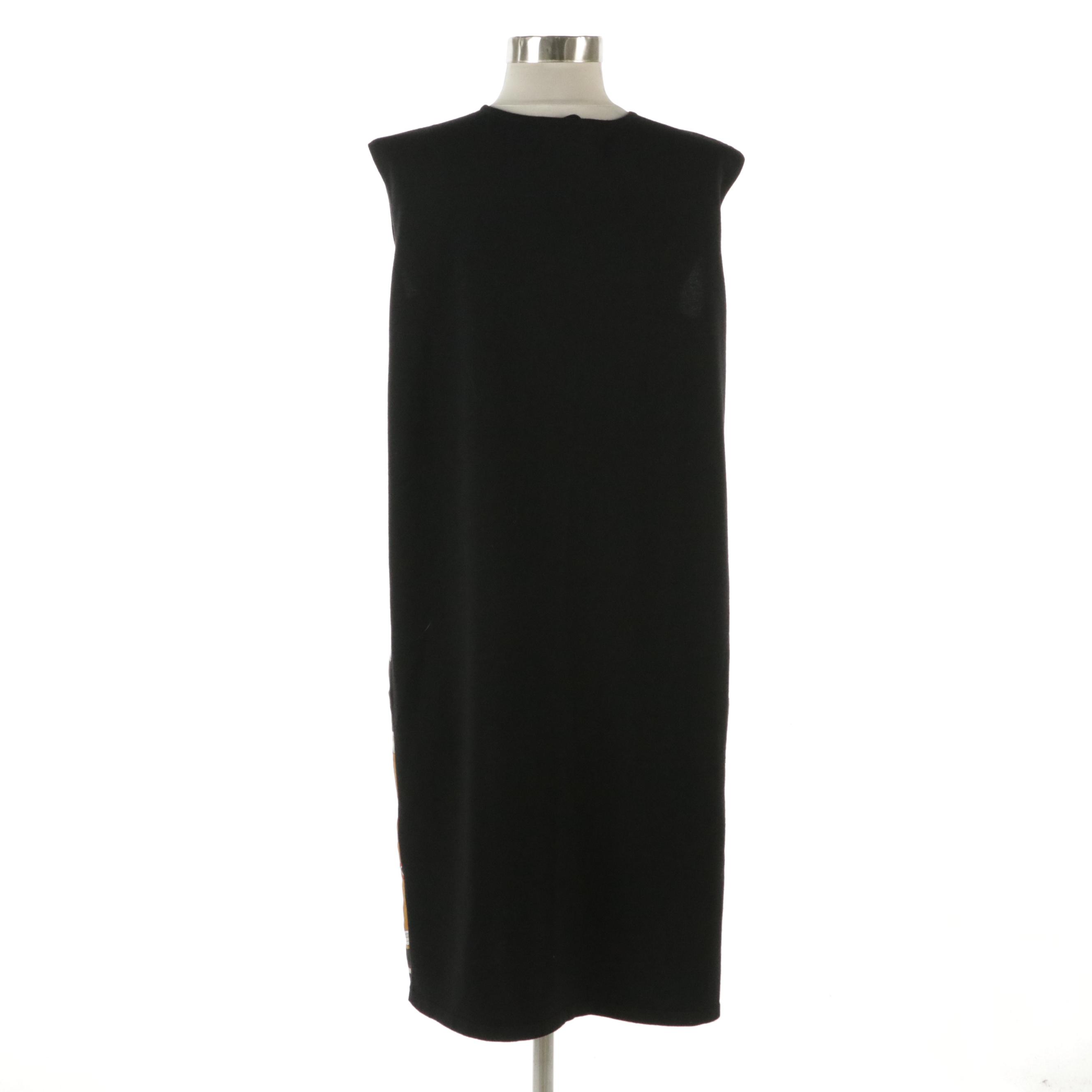 Hermès "Washington's Carriage" Silk Twill and Wool Sleeveless Dress