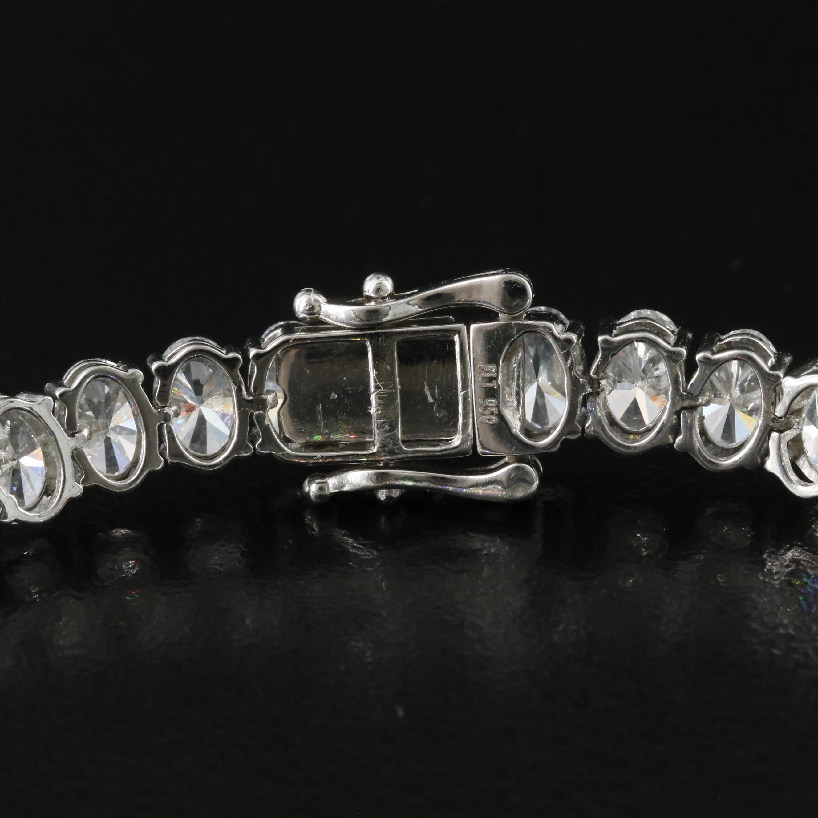 Platinum 15.56 CTW Lab Grown Line Bracelet