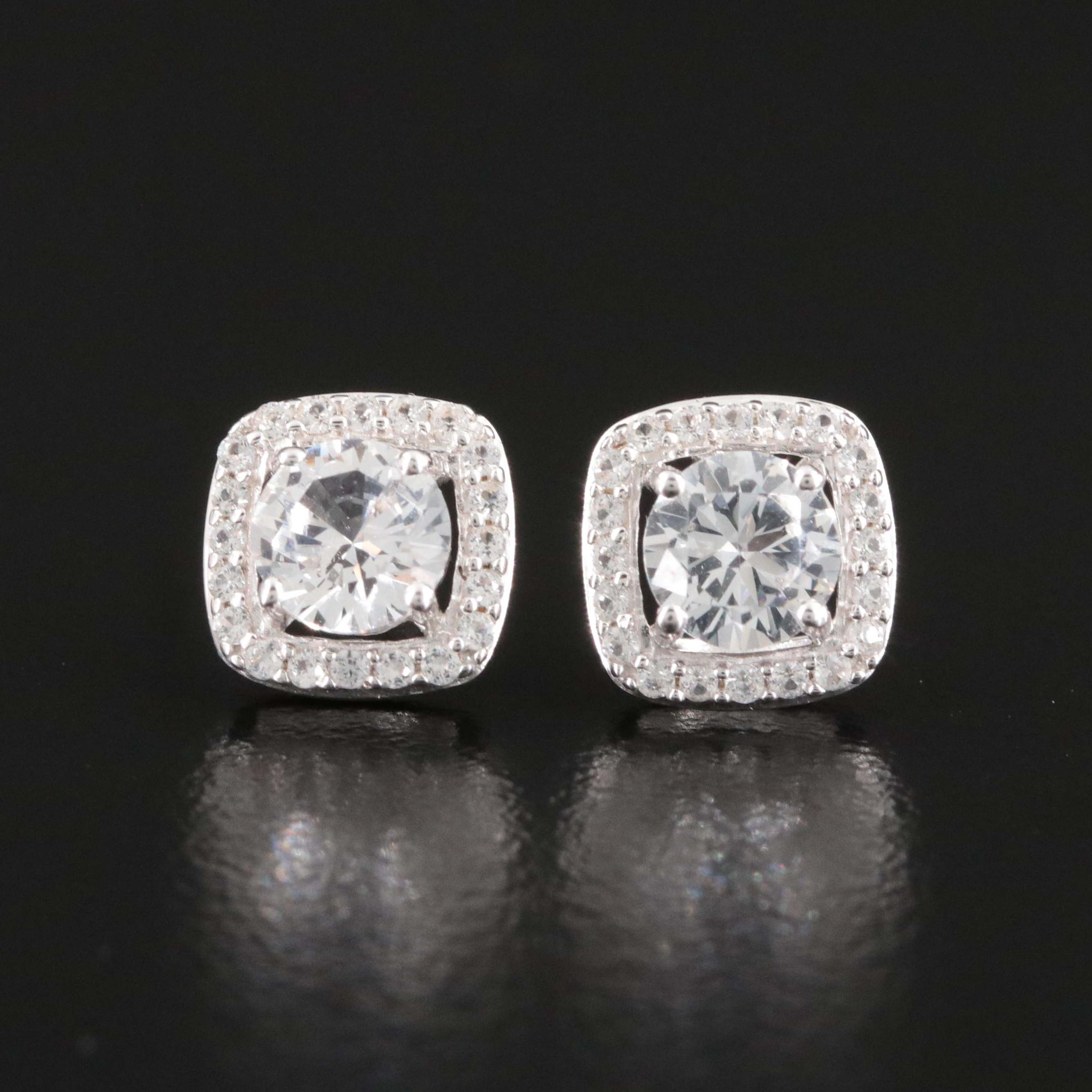 Sterling White Sapphire Earrings