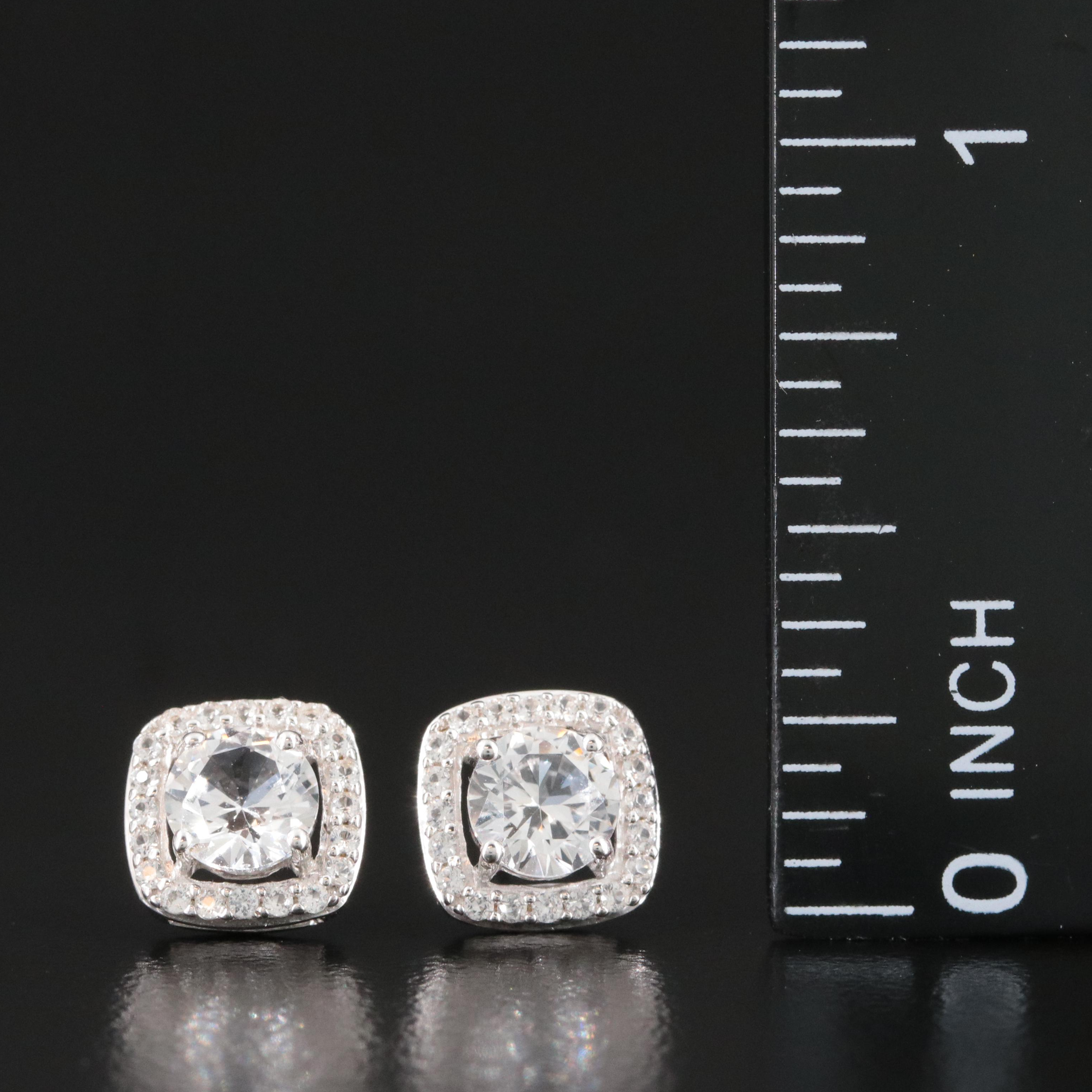 Sterling White Sapphire Earrings