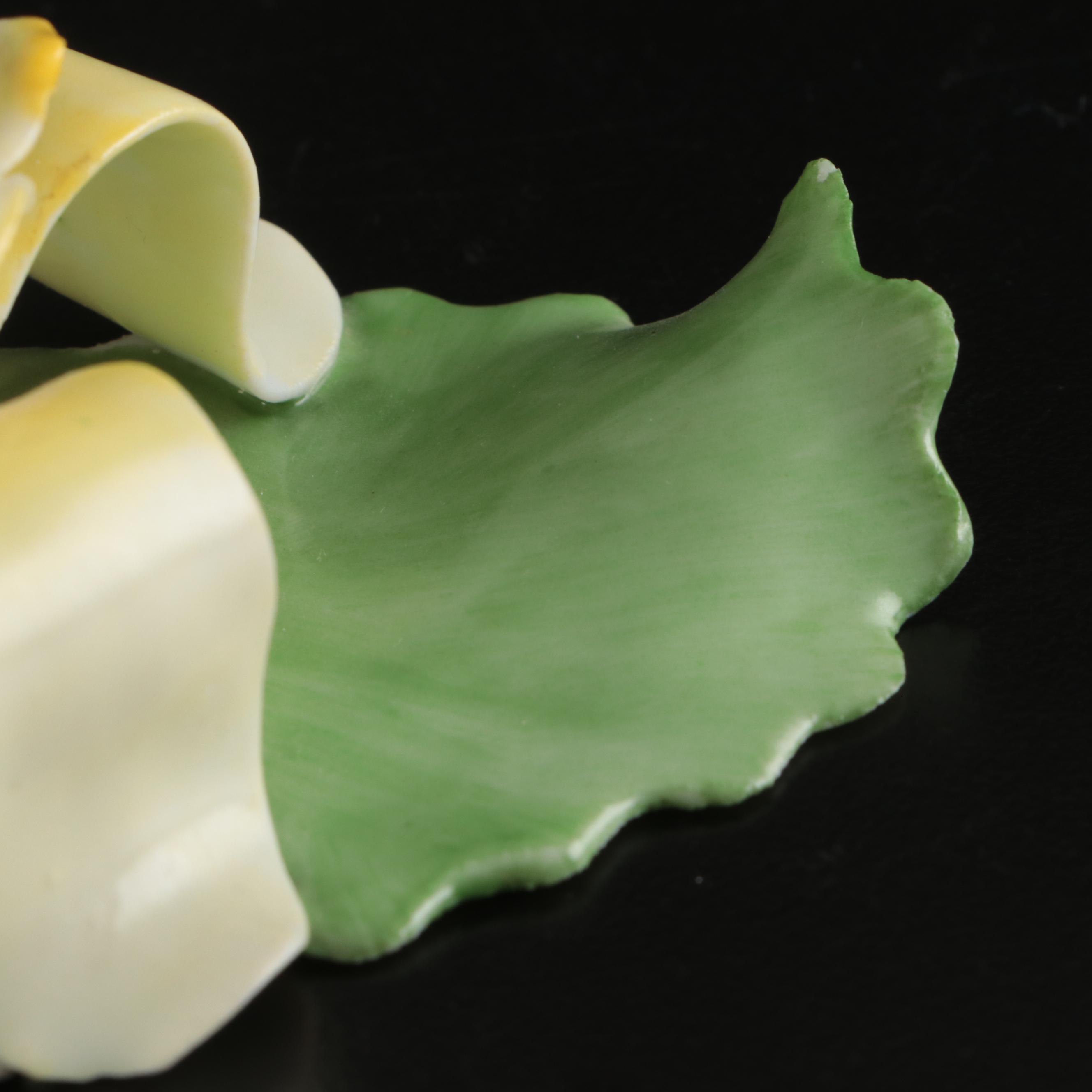 Herend Porcelain Rose Candlesticks