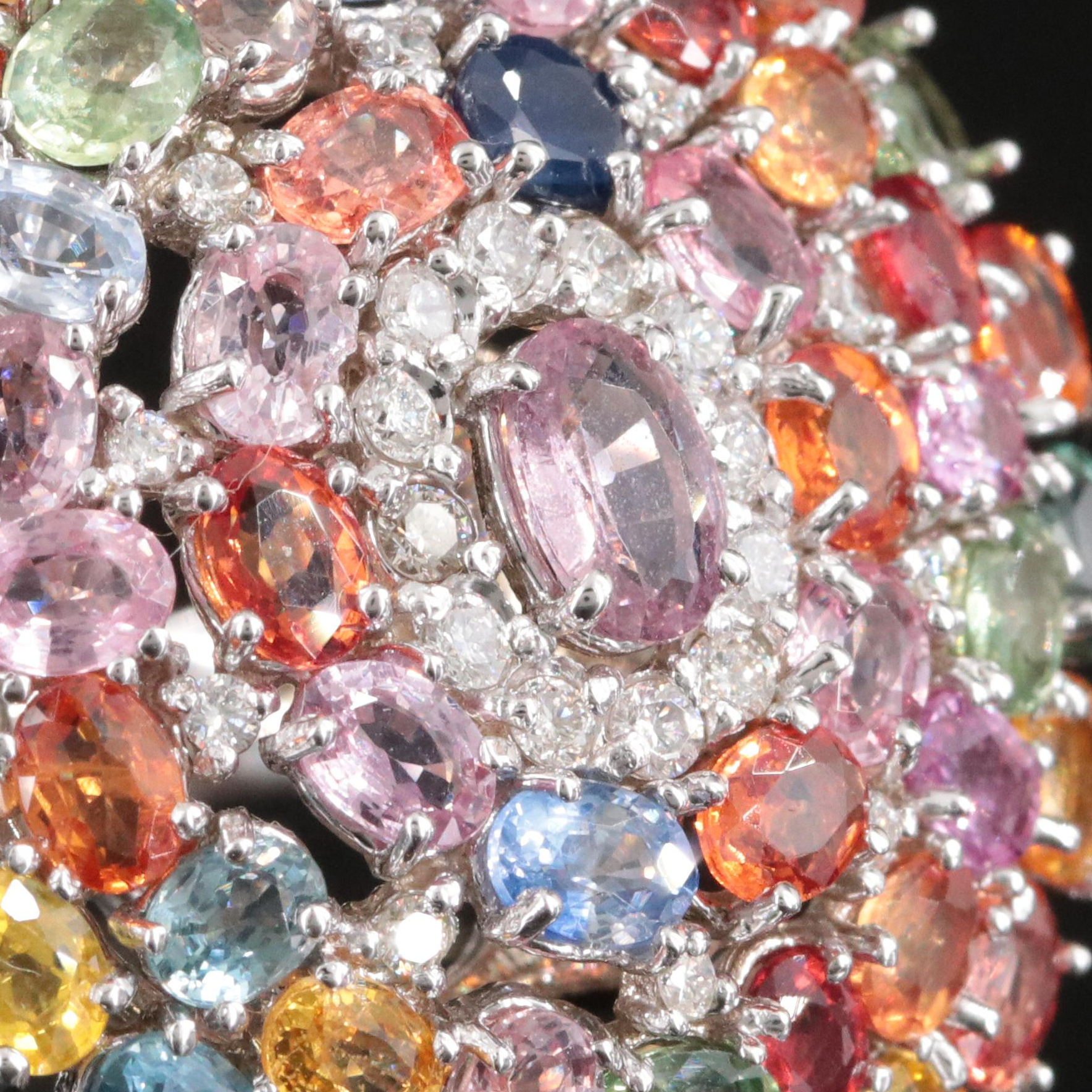 14K Diamond and Sapphire Ring