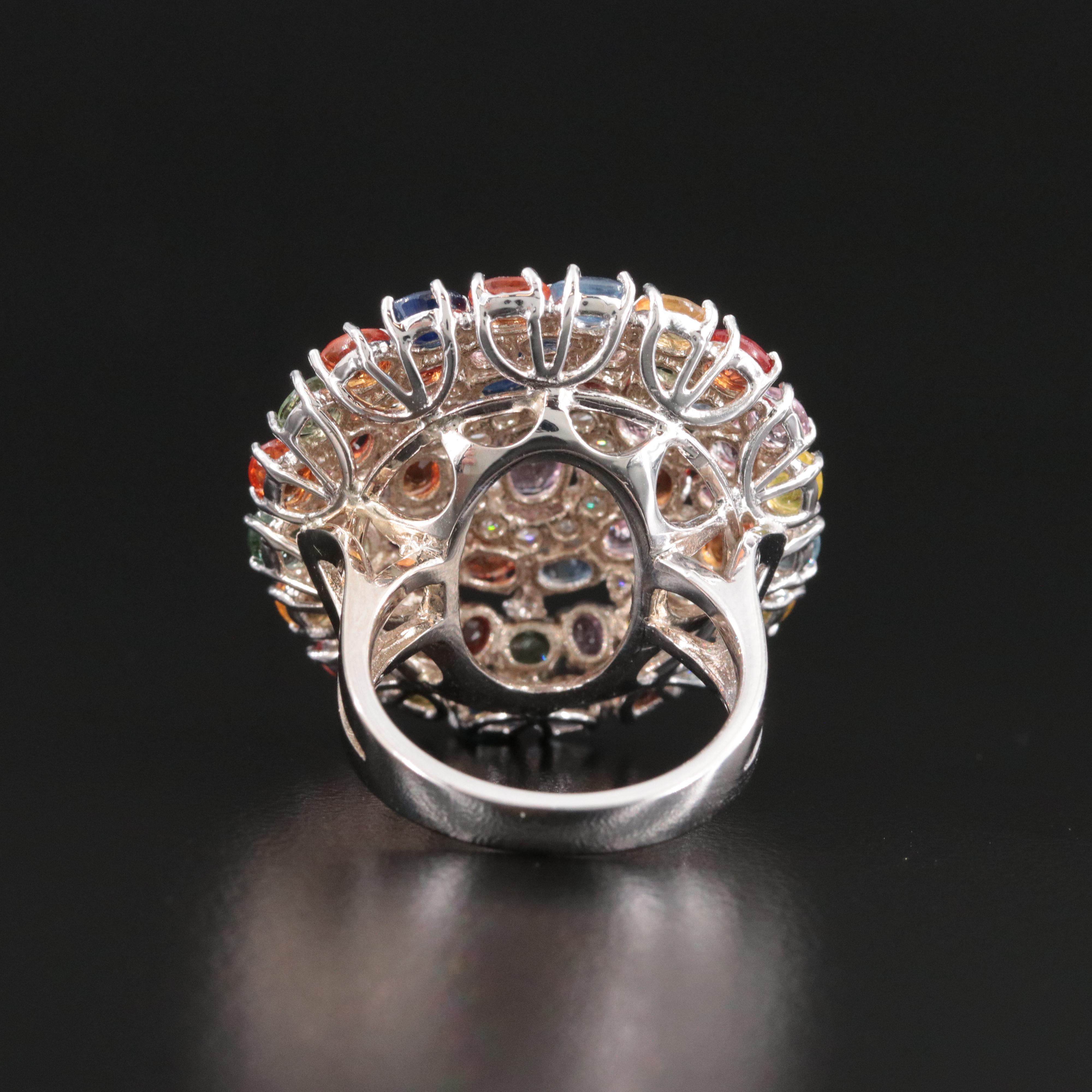 14K Diamond and Sapphire Ring