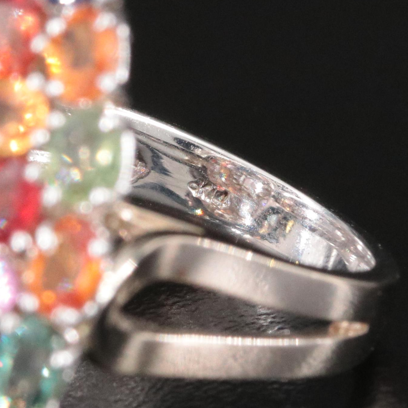 14K Diamond and Sapphire Ring