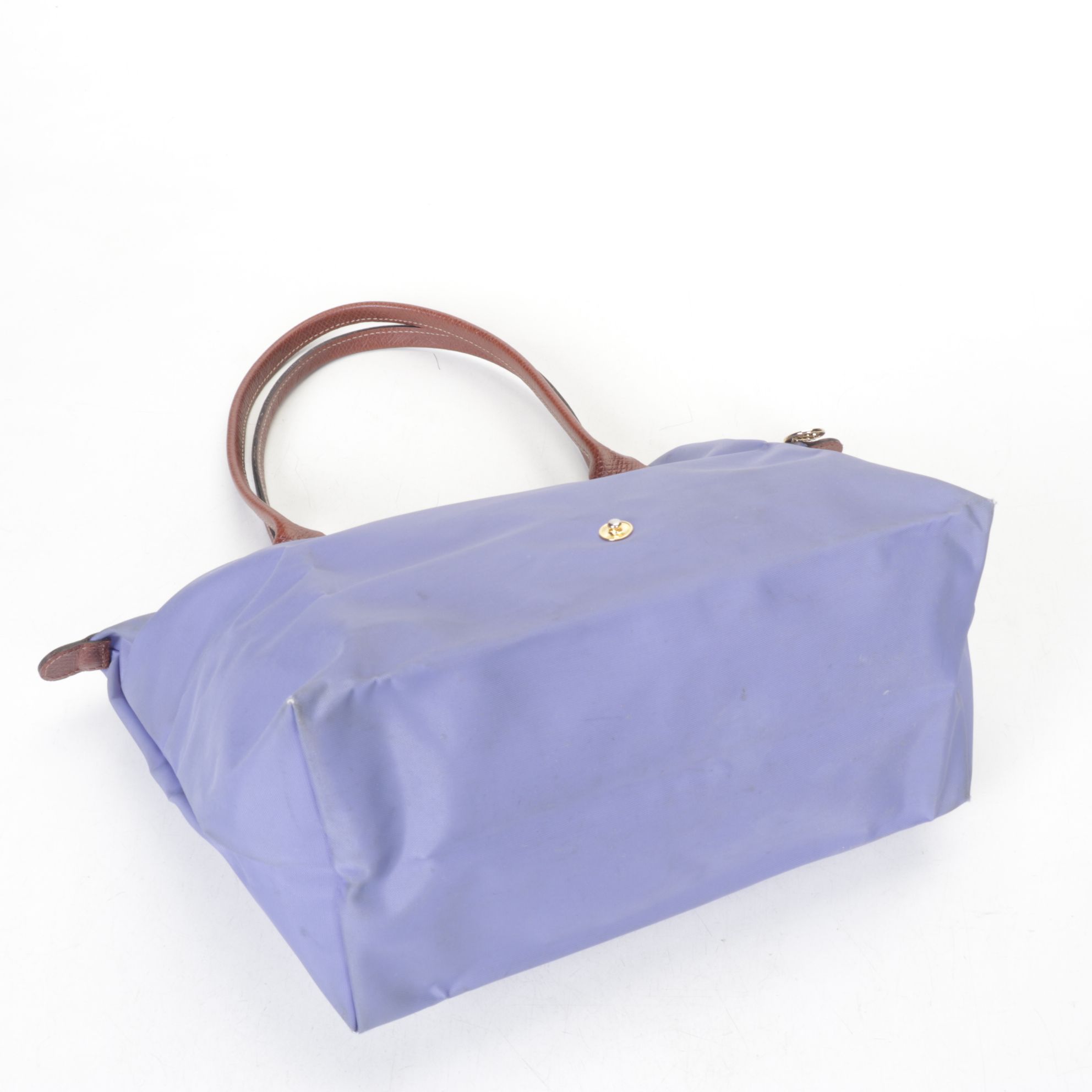 Longchamp Periwinkle & Green "Le Pliage" Small & Medium Tote Bags