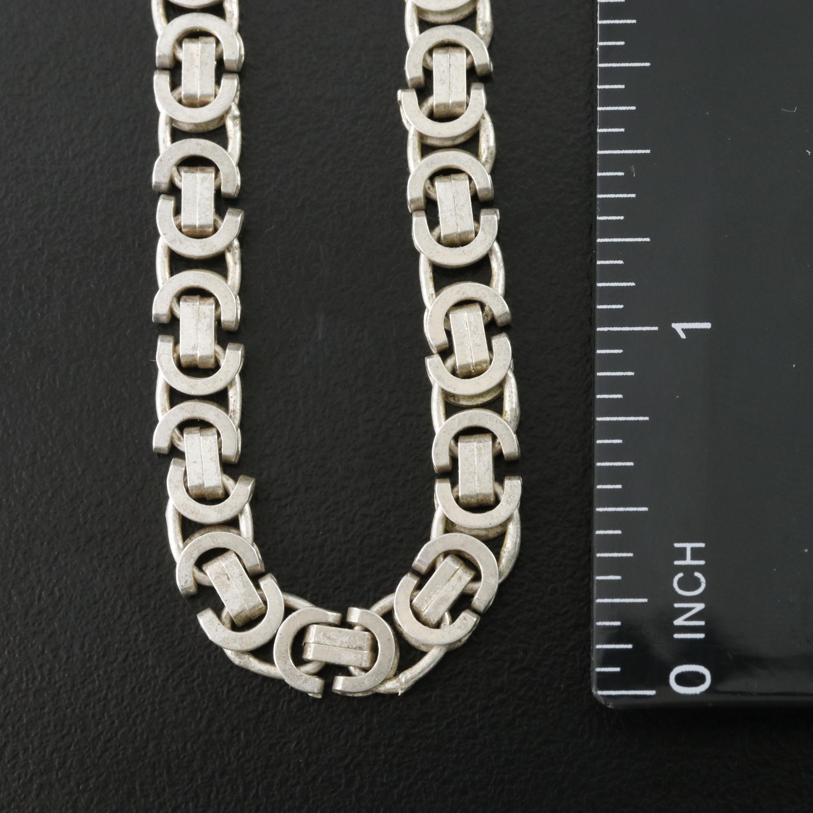 Italian Sterling Fancy Chain Necklace