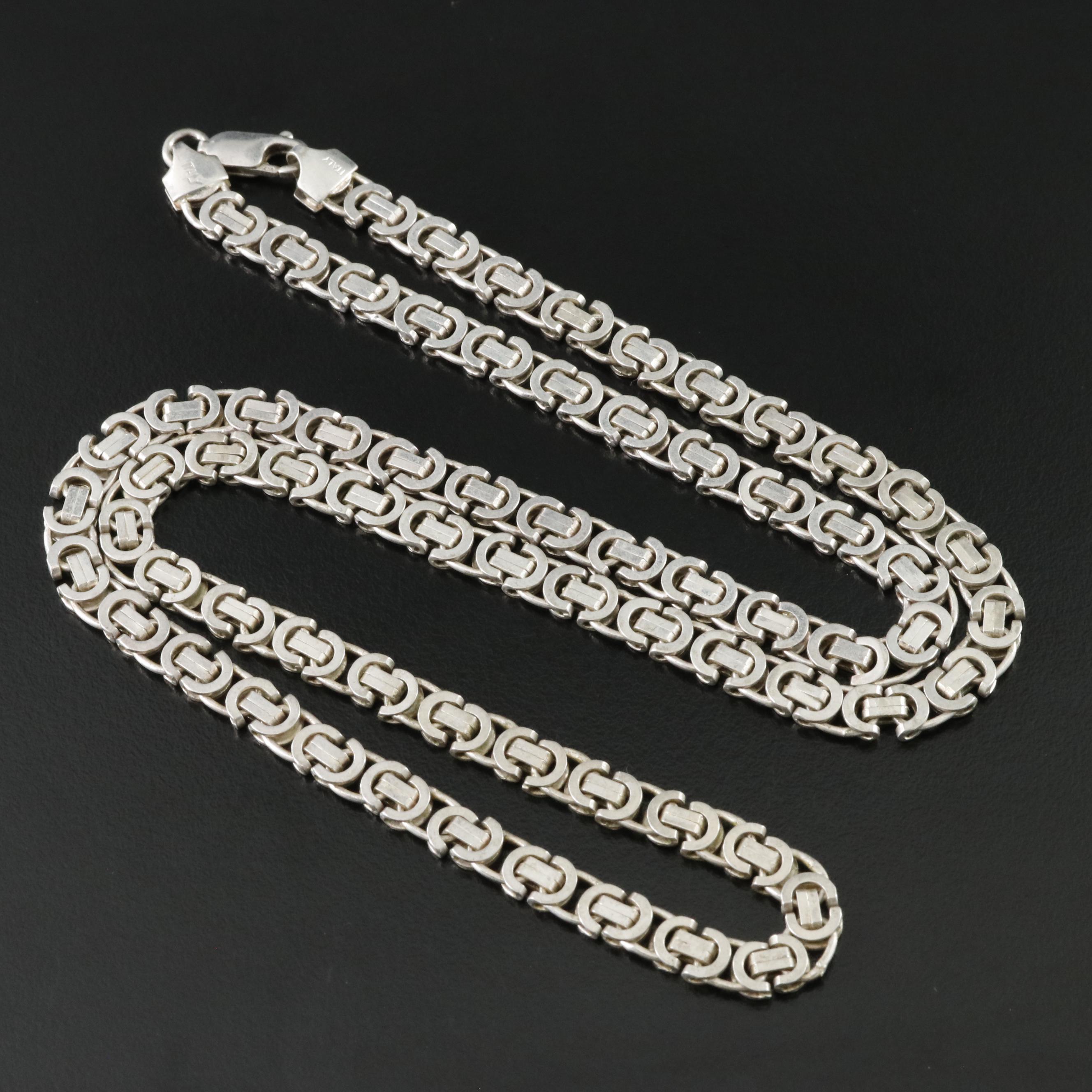 Italian Sterling Fancy Chain Necklace