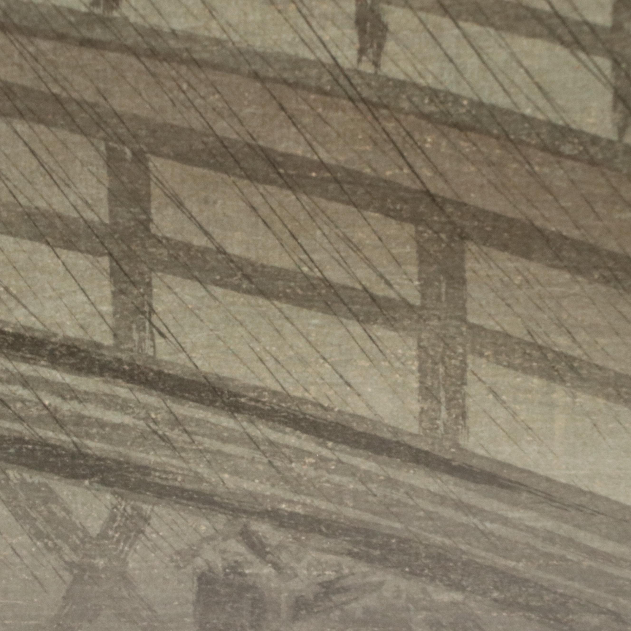 Takahashi Shōtei Woodblock "Night Shower..." Early 20th Century