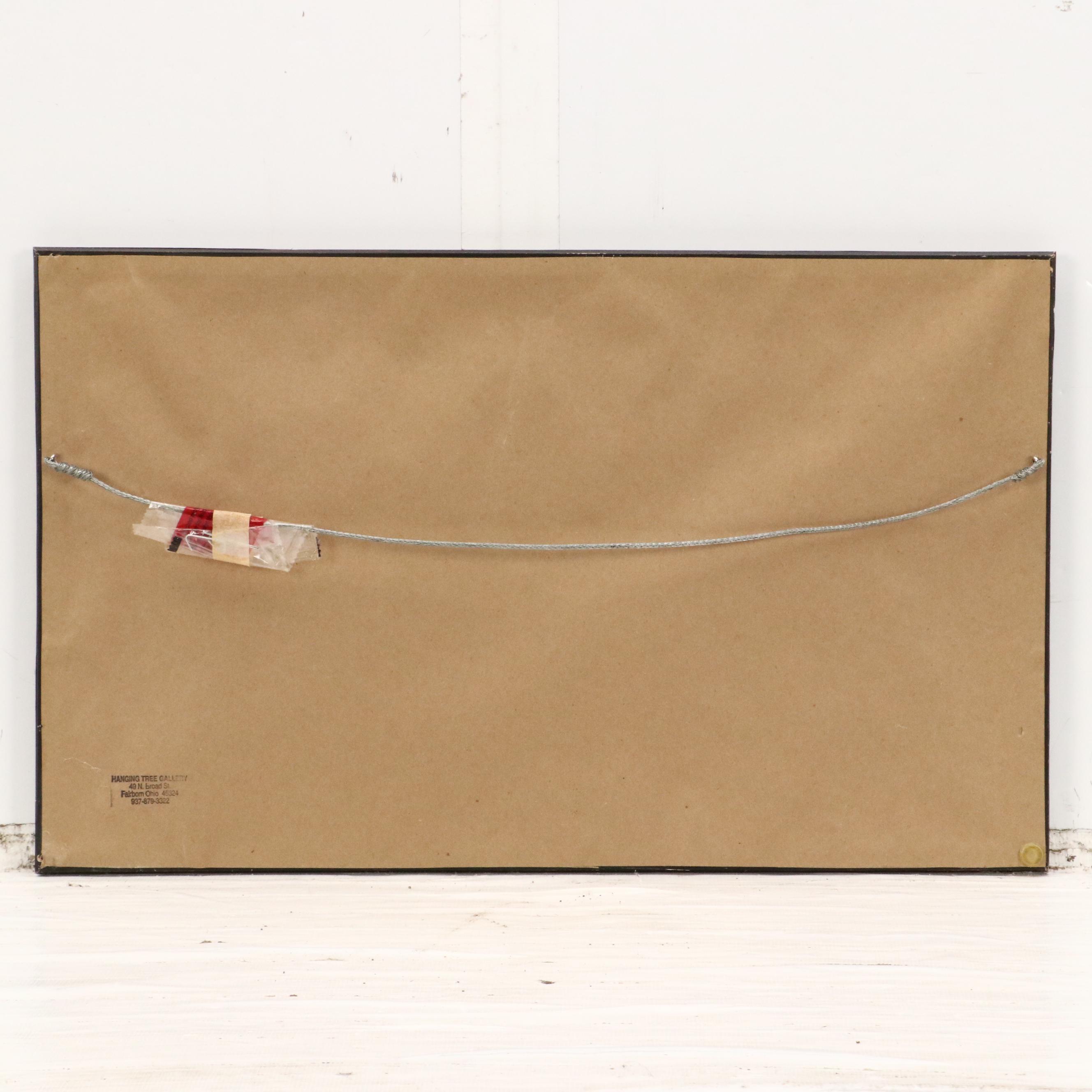 Takahashi Shōtei Woodblock "Night Shower..." Early 20th Century