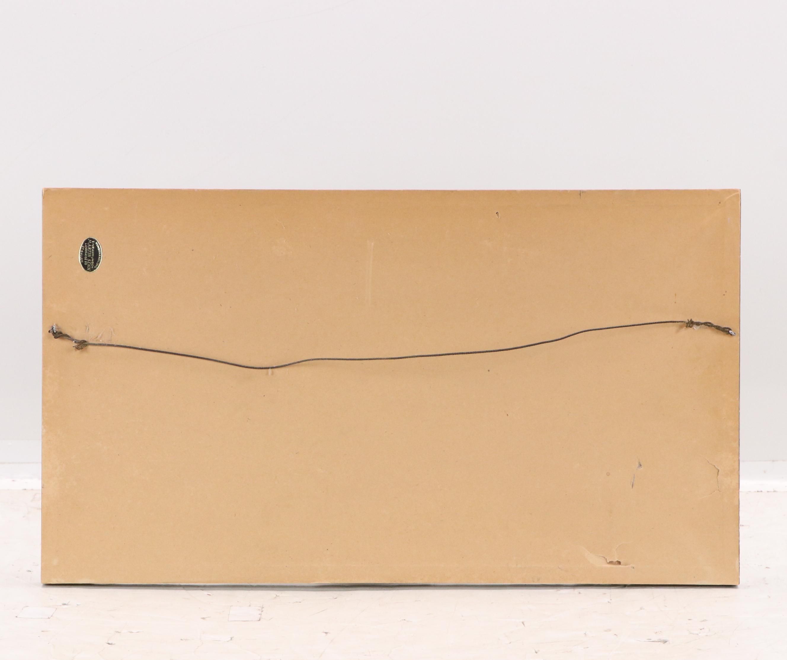 Achmann Stylized Chalk Pastel Drawing of Bird with Blue and Black Plumage