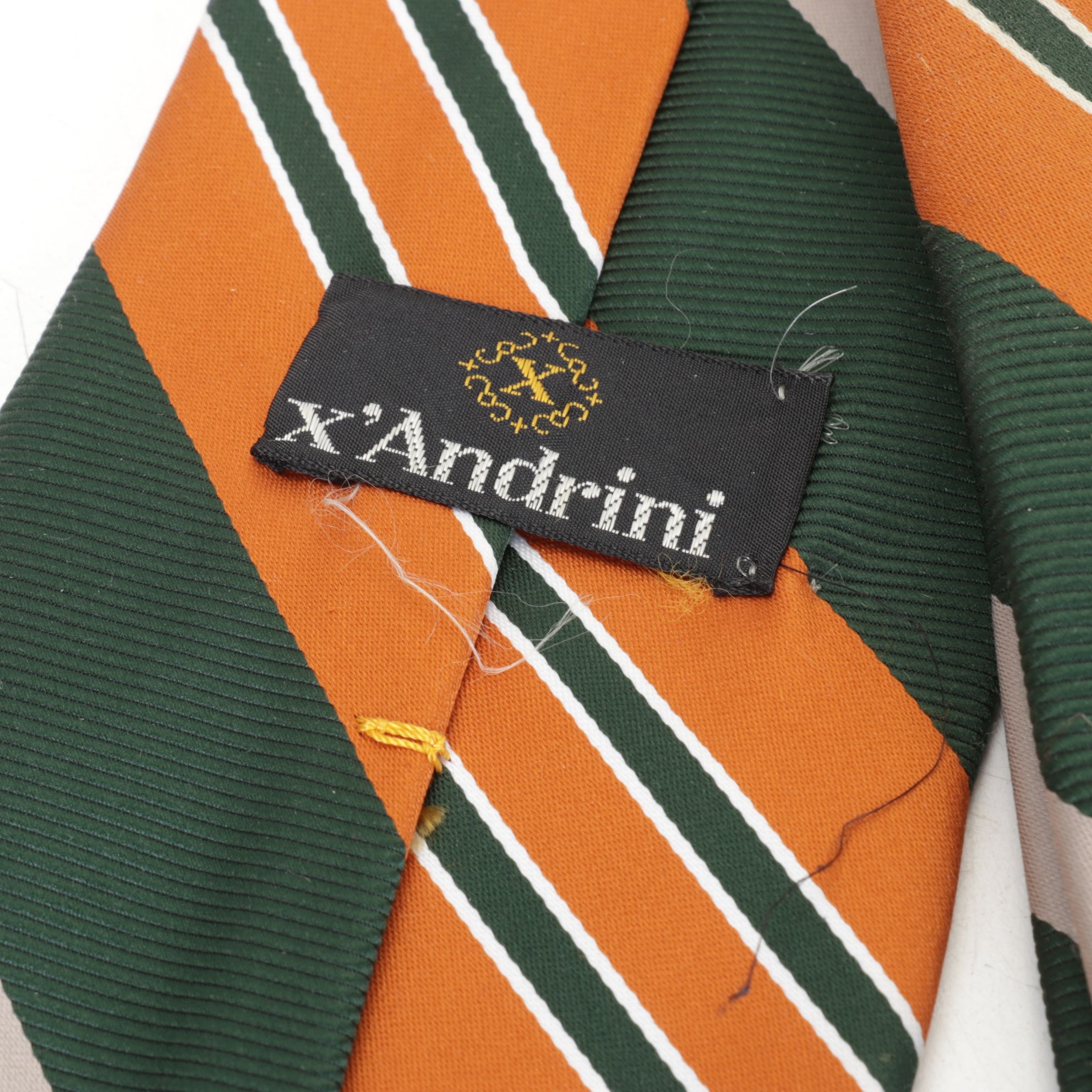 "Royal Rogue" with X'Andrini Green & Orange Stripes, Paisley & More Neckties