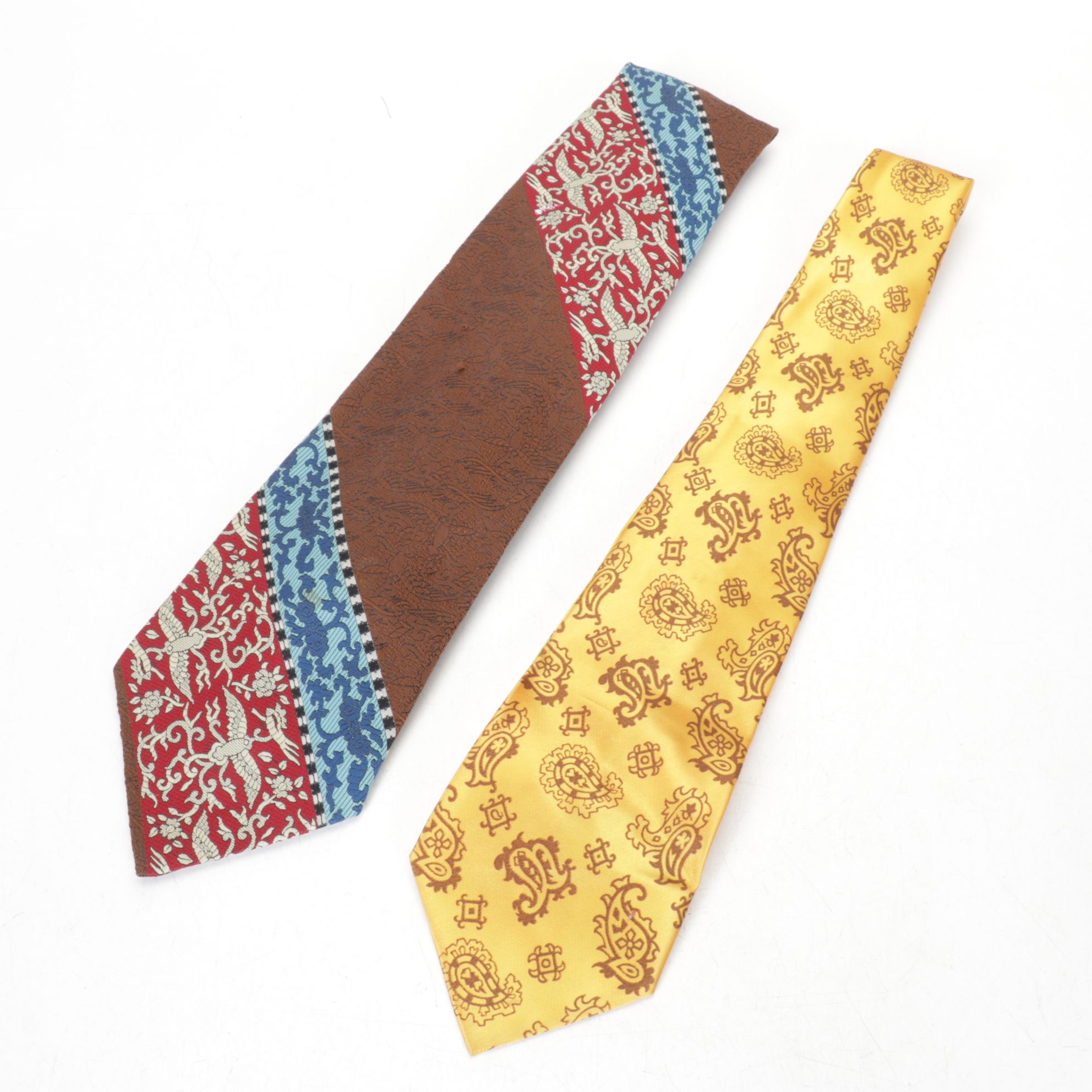 "Royal Rogue" with X'Andrini Green & Orange Stripes, Paisley & More Neckties