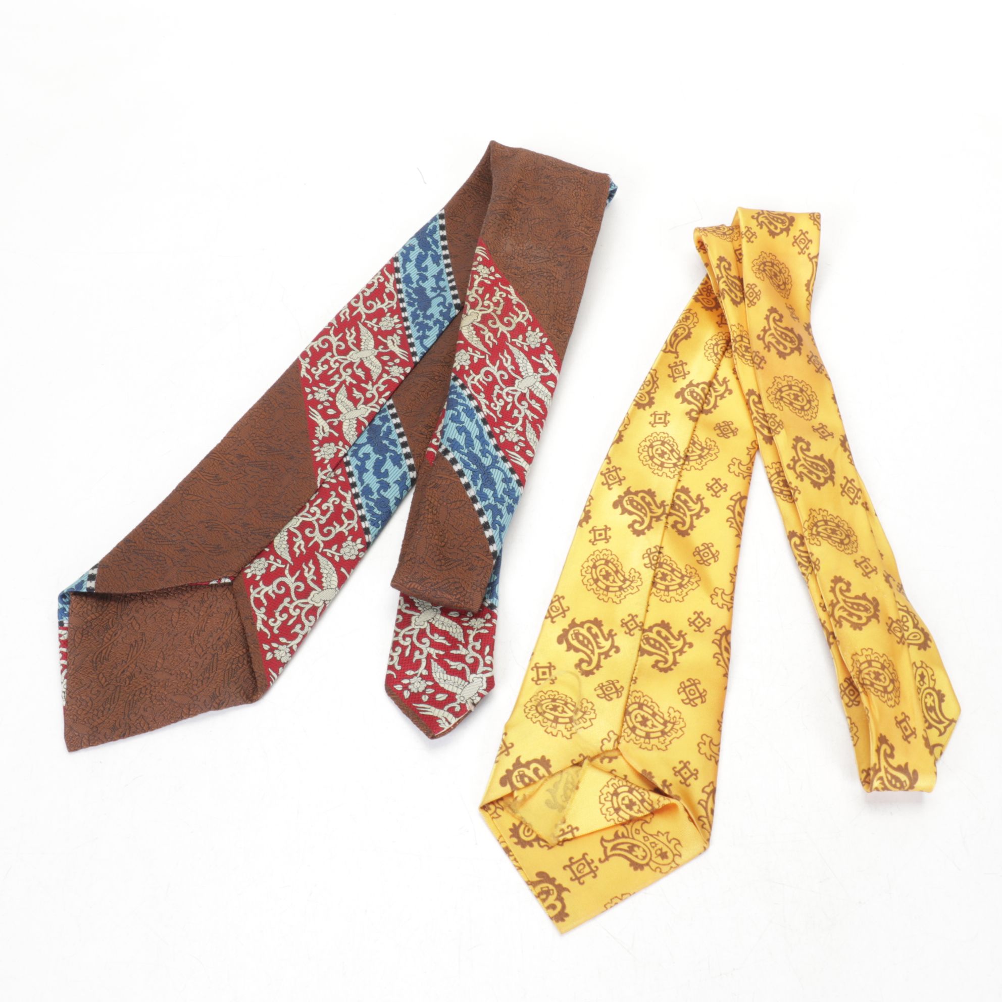 "Royal Rogue" with X'Andrini Green & Orange Stripes, Paisley & More Neckties