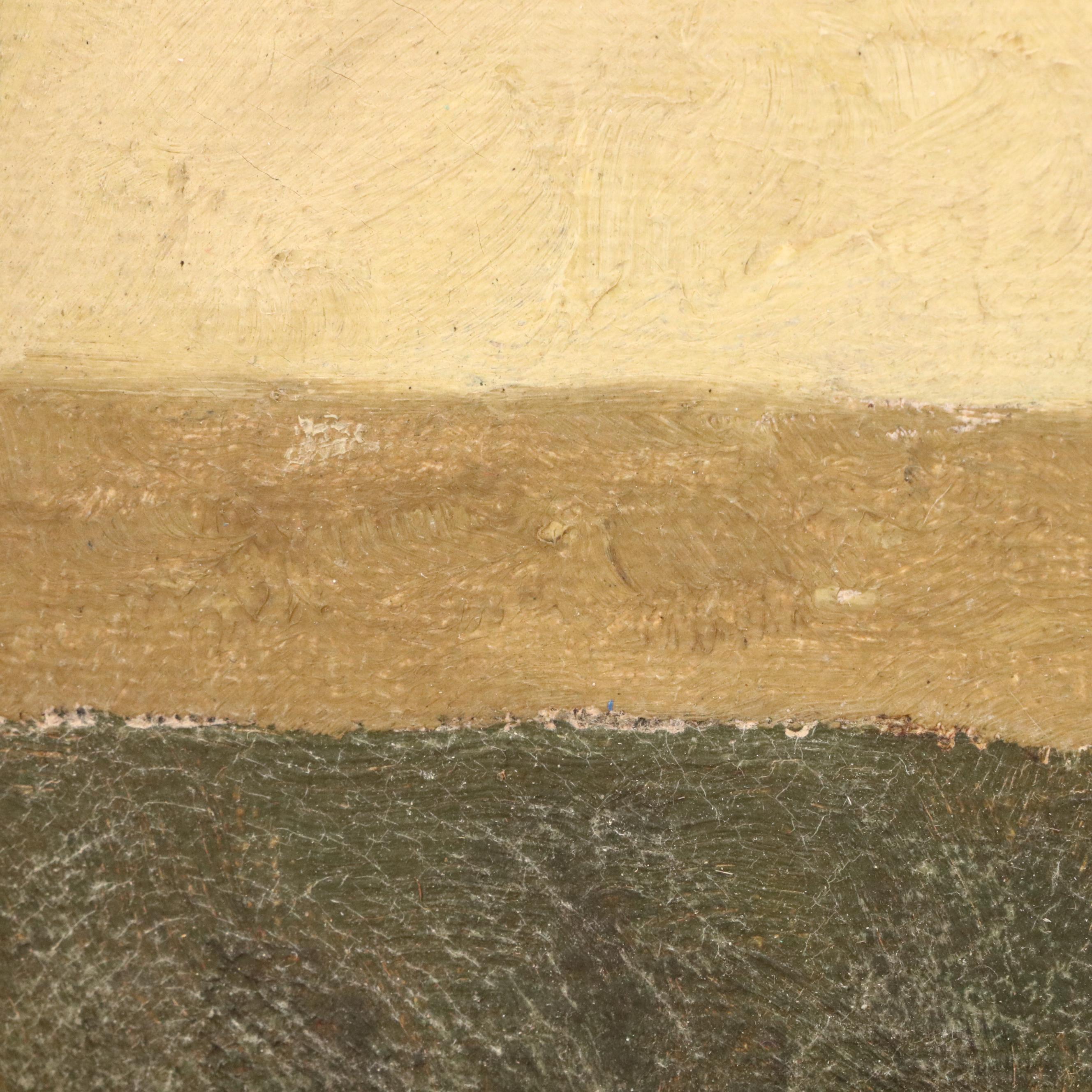 Oil Painting of Still Life with Wine Bottle, Circa 1940