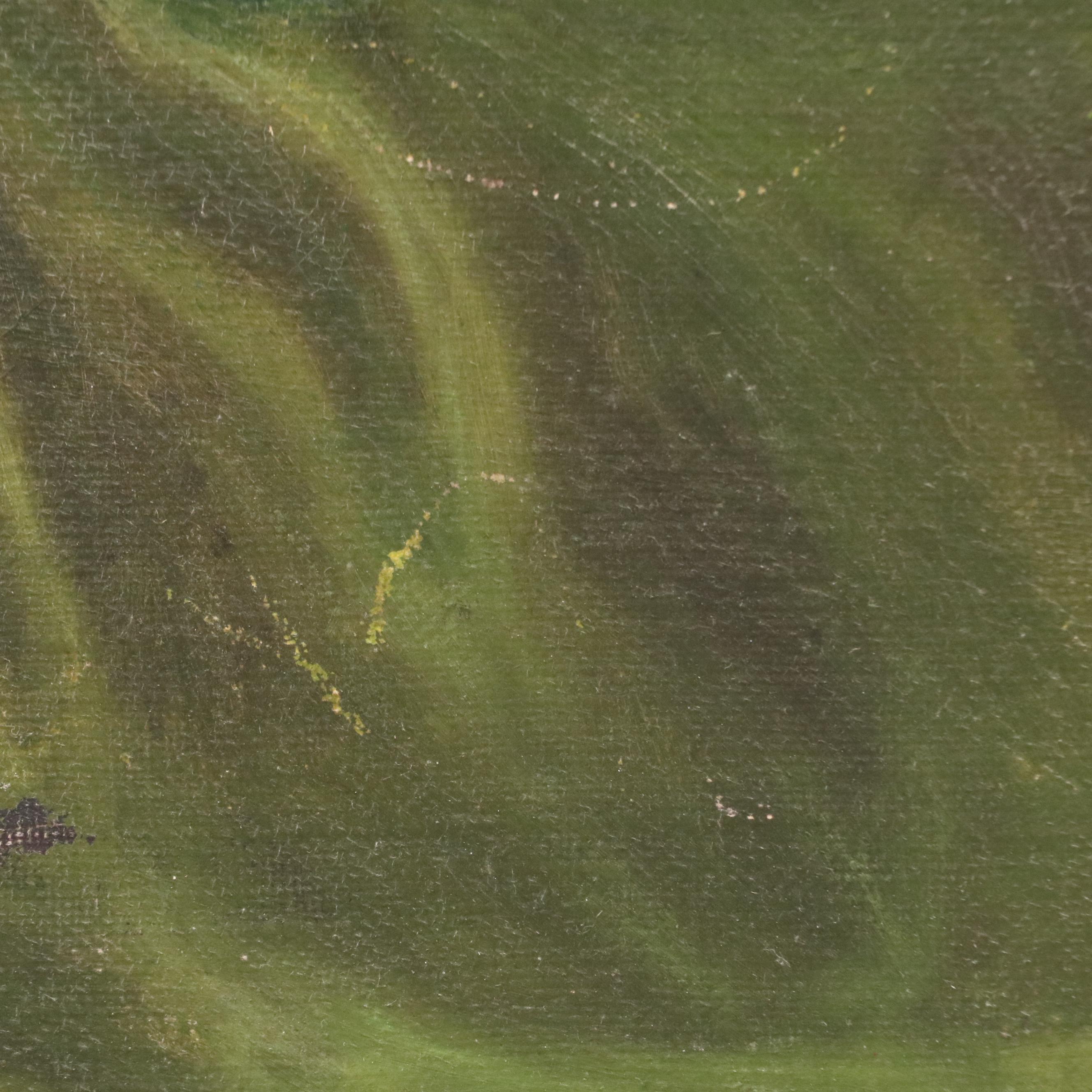 Oil Painting of Still Life with Wine Bottle, Circa 1940