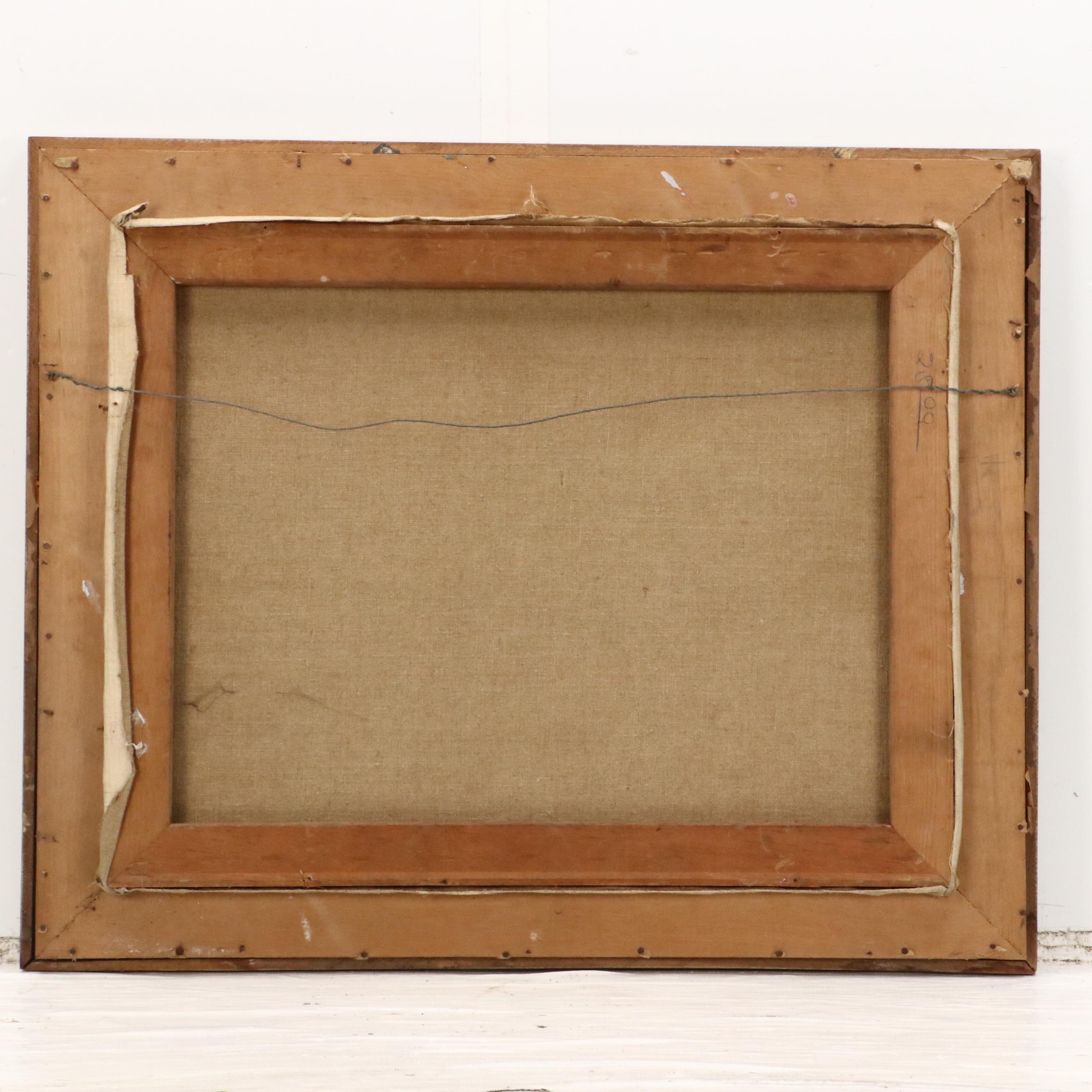 Oil Painting of Still Life with Wine Bottle, Circa 1940