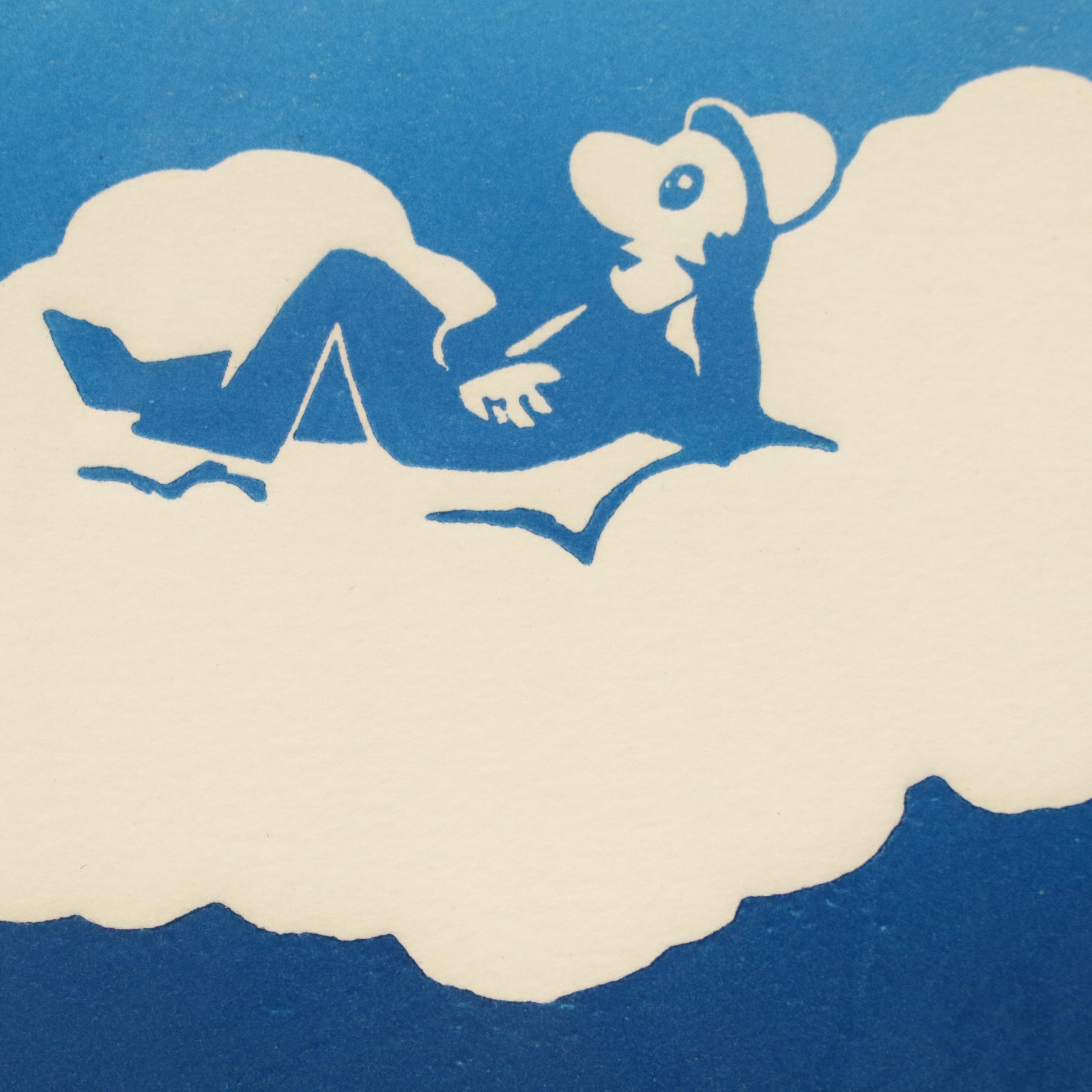 Jean Sariano Aquatint "Once Upon a Cloud..." 1977