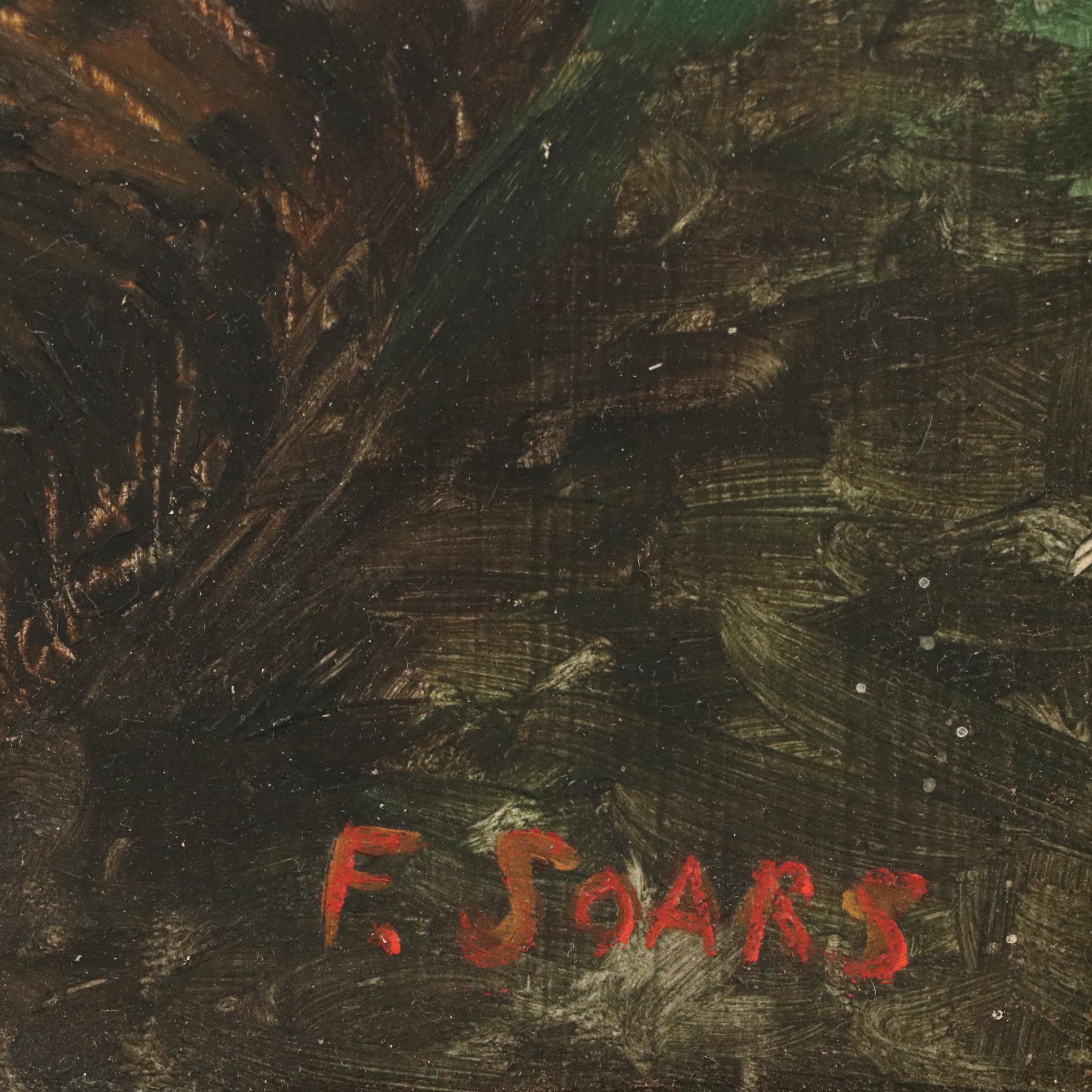 Oil Painting of Swiss Woman in Alpine Setting, 20th Century