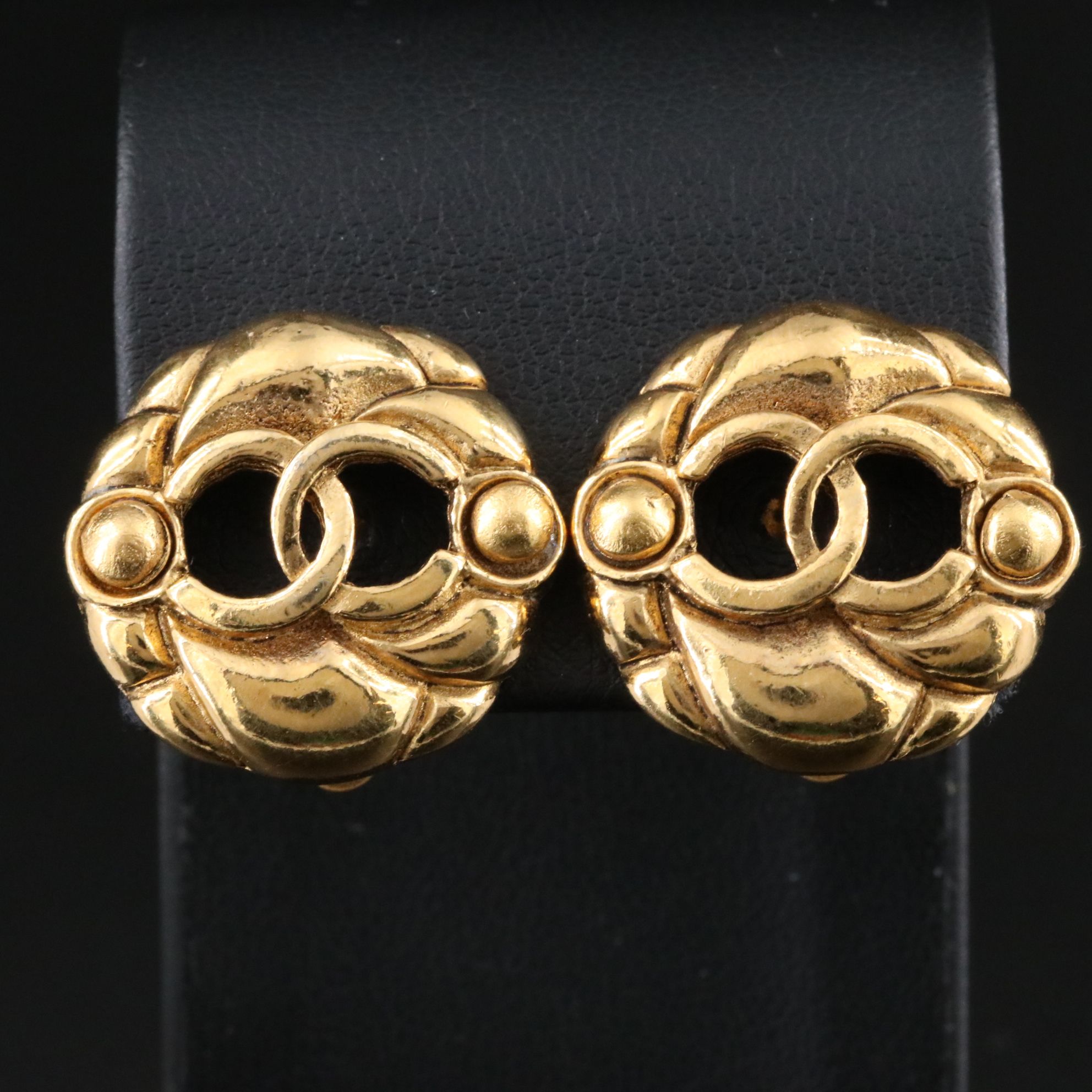 Chanel CC Clip Earrings 1984