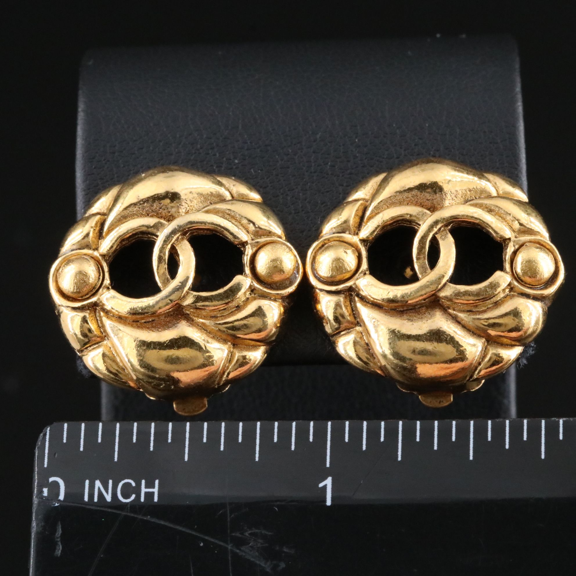 Chanel CC Clip Earrings 1984