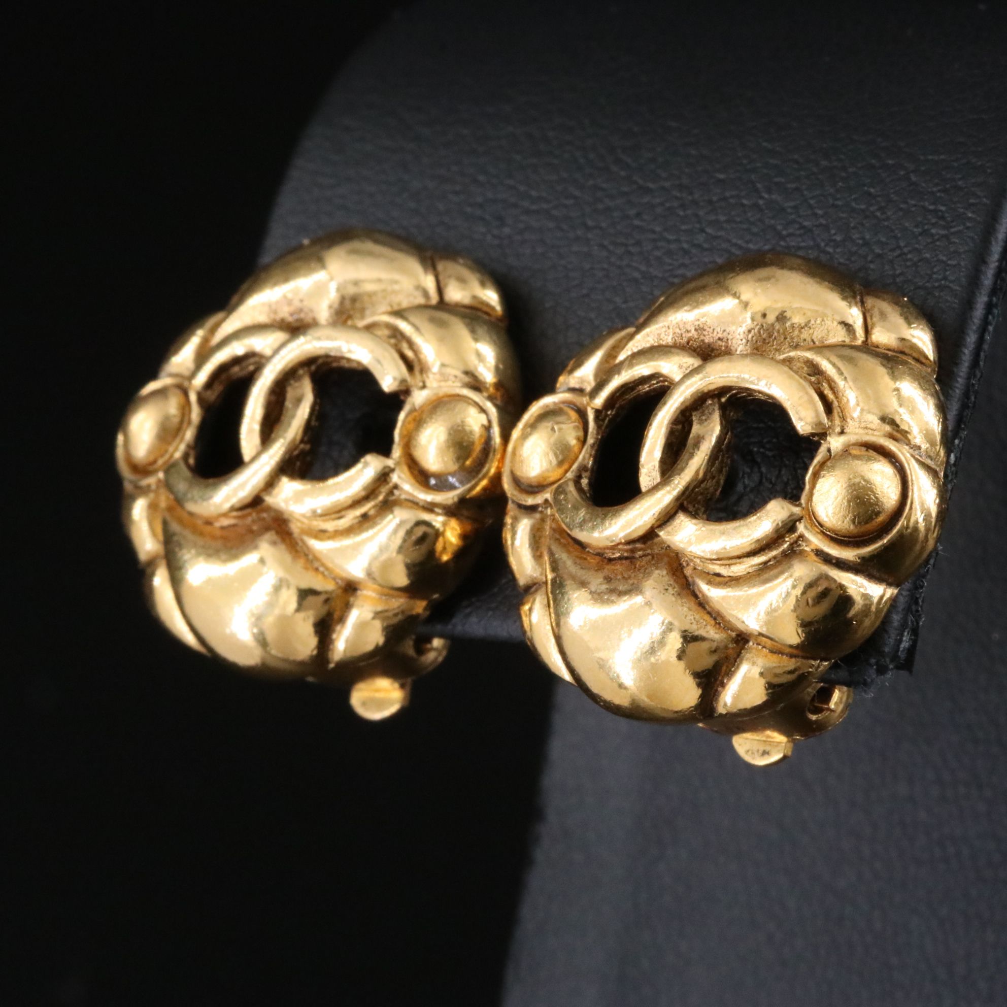 Chanel CC Clip Earrings 1984