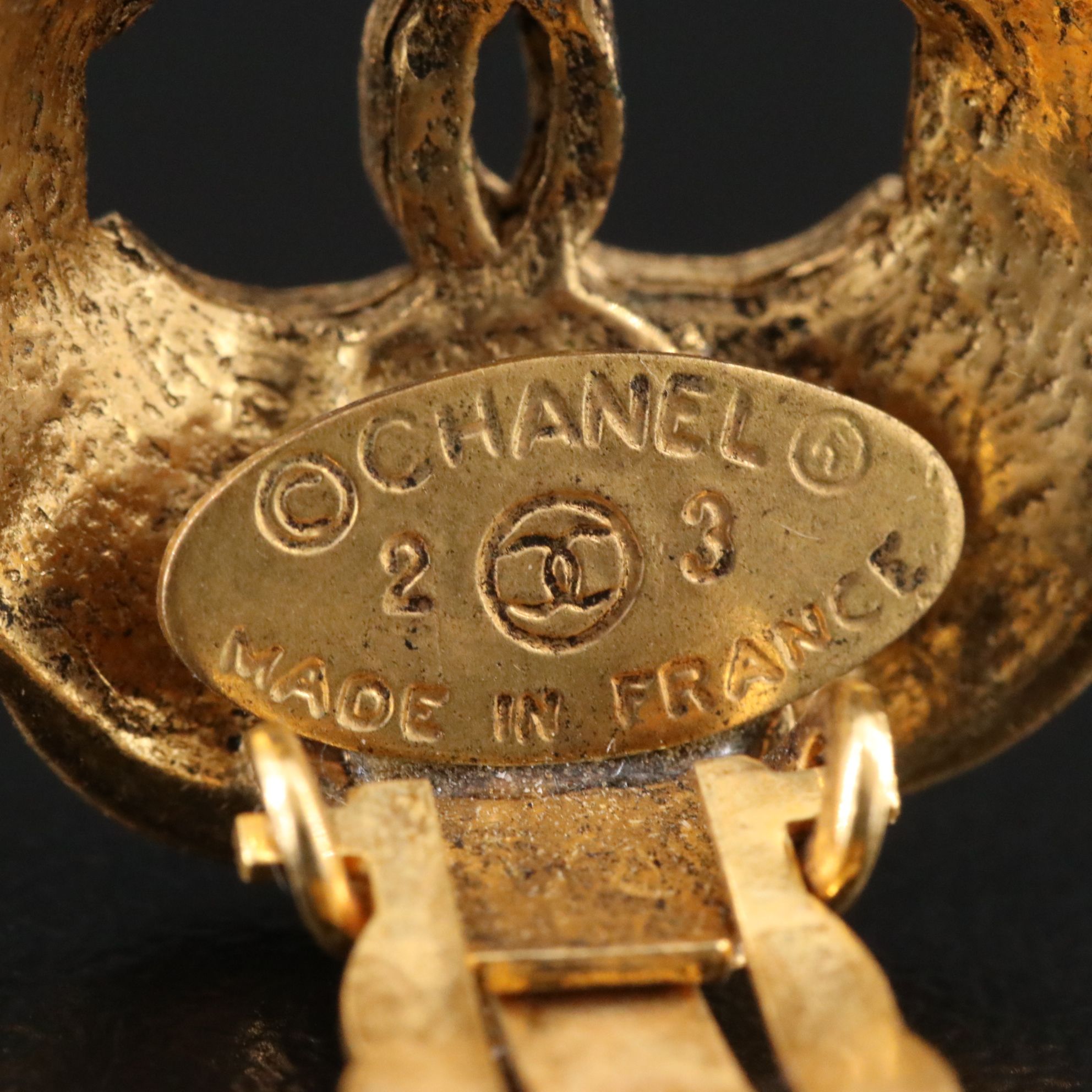 Chanel CC Clip Earrings 1984