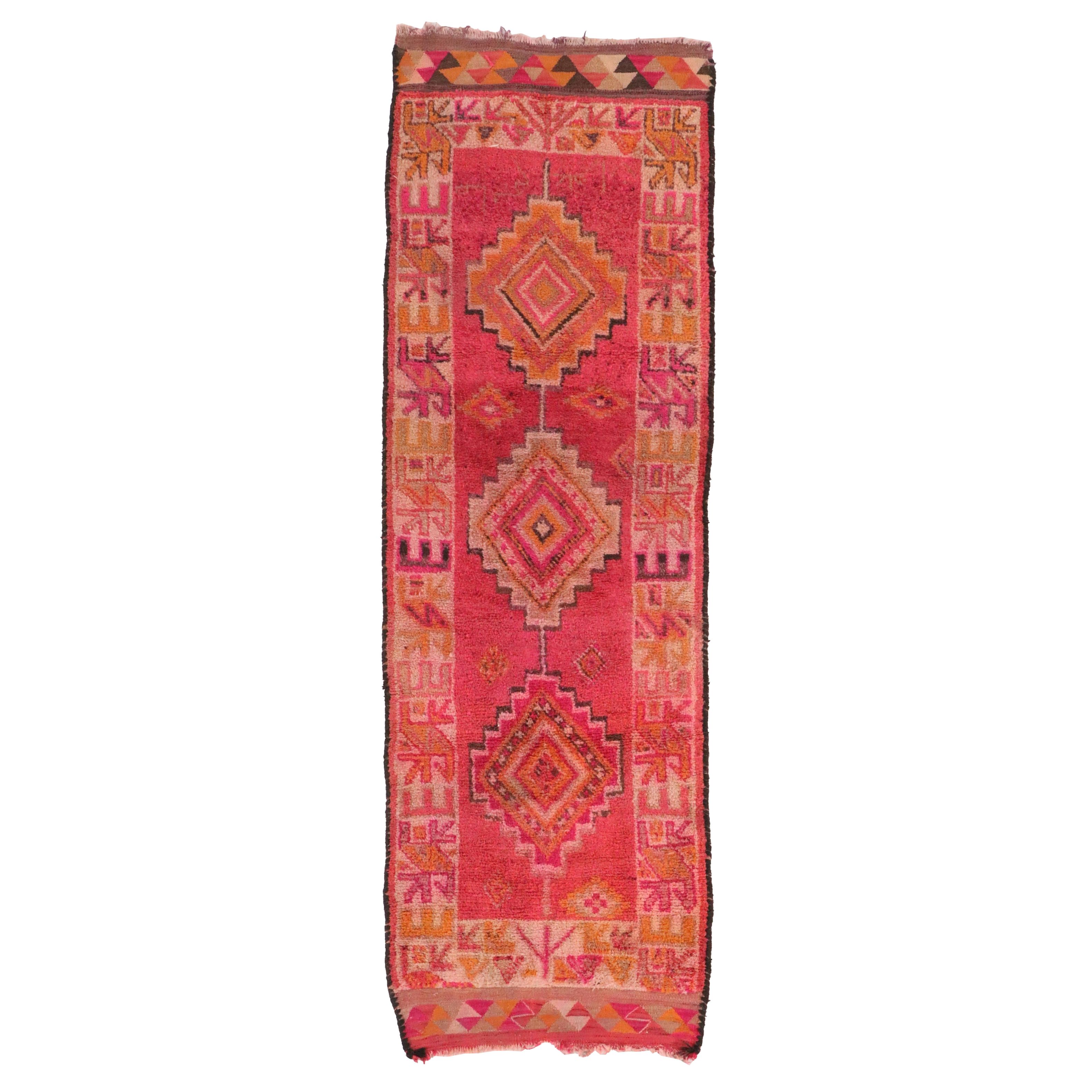 3'5 x 10'11 Hand-Knotted Turkish Oushak Carpet Runner Long Rug