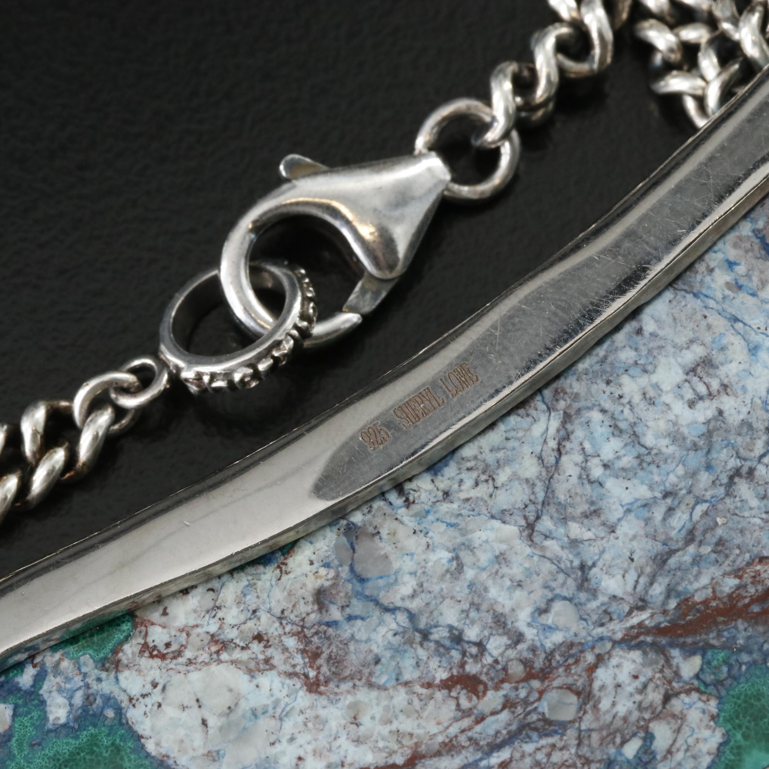 Sheryl Lowe Sterling Azuremalachite and Diamond Necklace