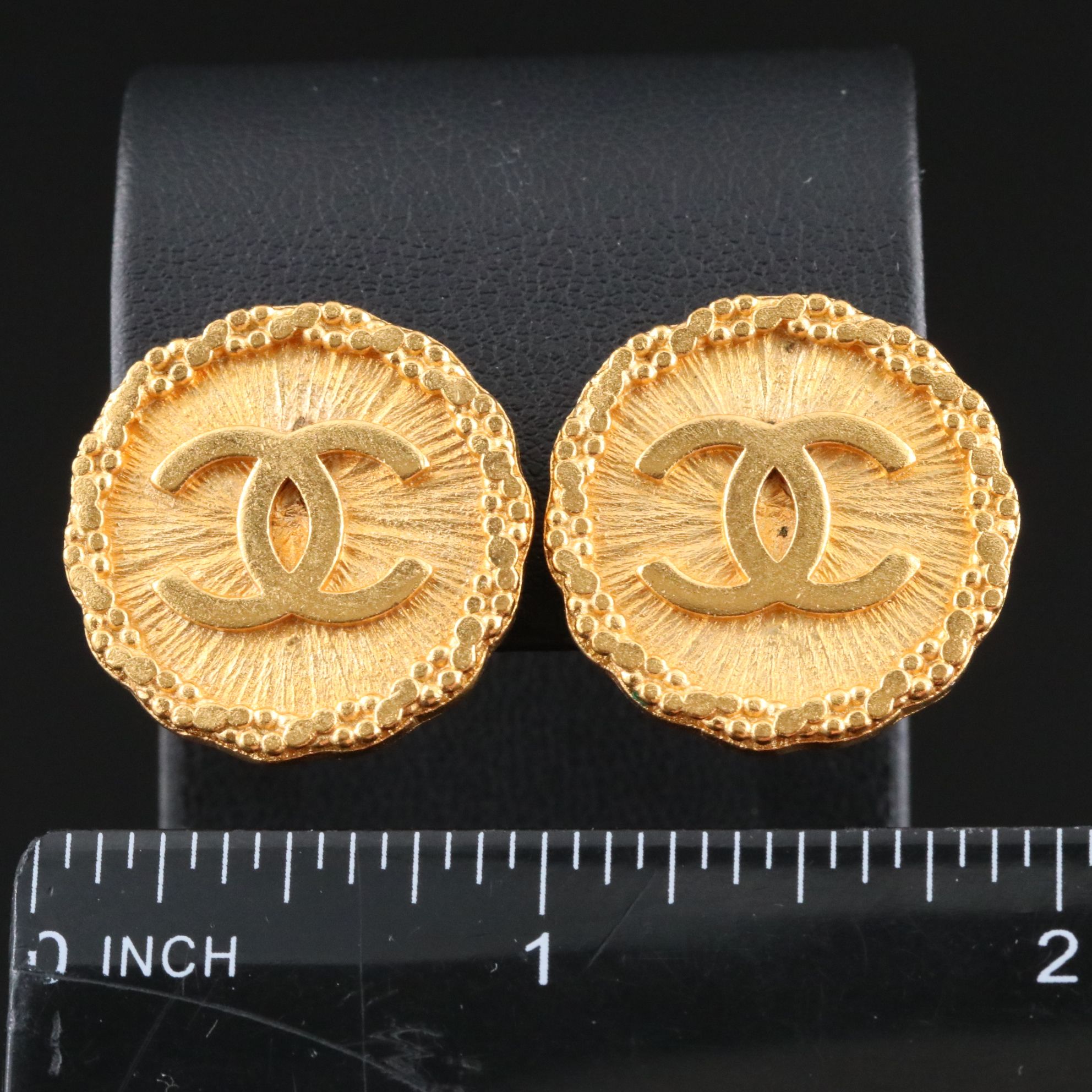 Chanel CC Clip Earrings