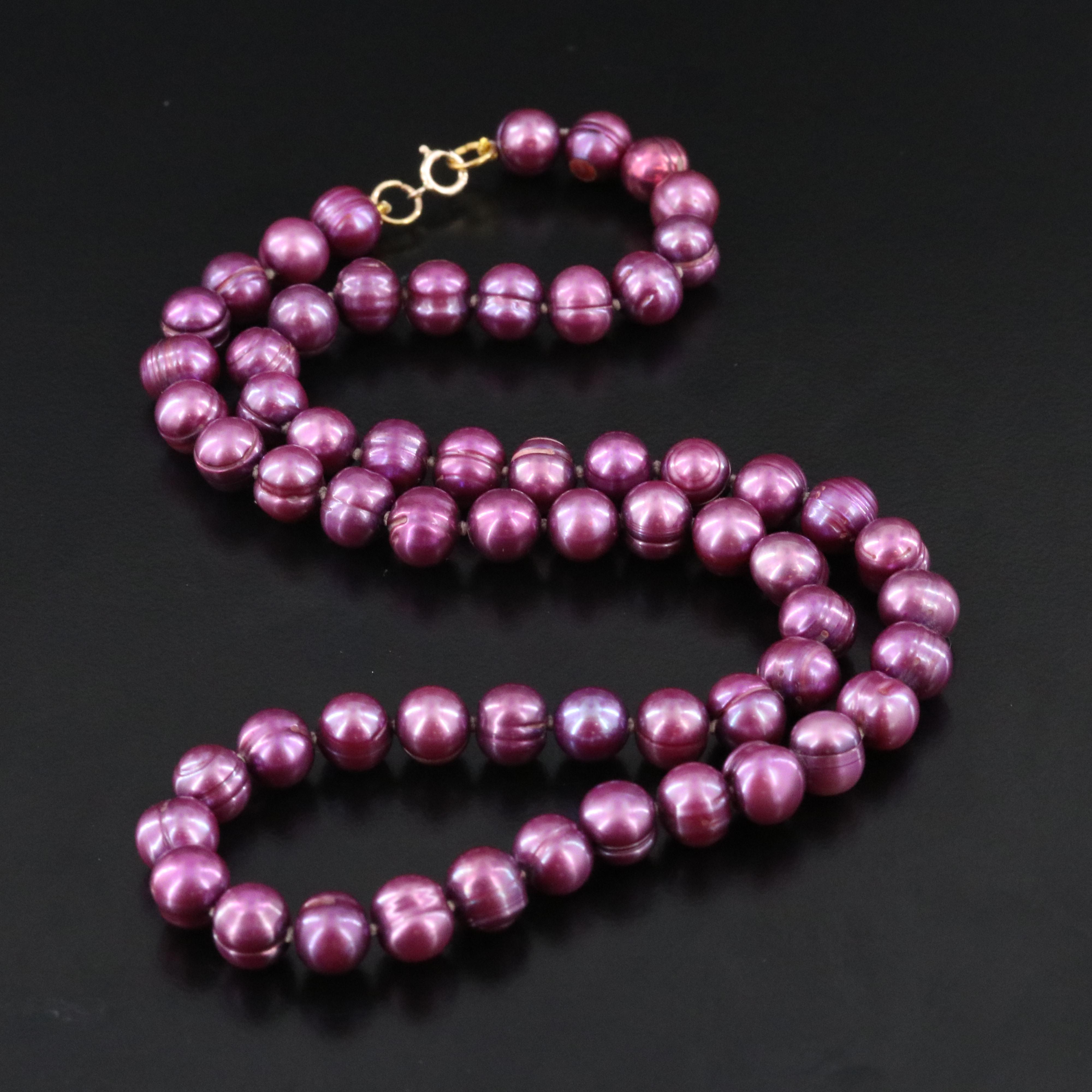 7.25 – 7.75 MM Pearl Necklace with 14K Clasp