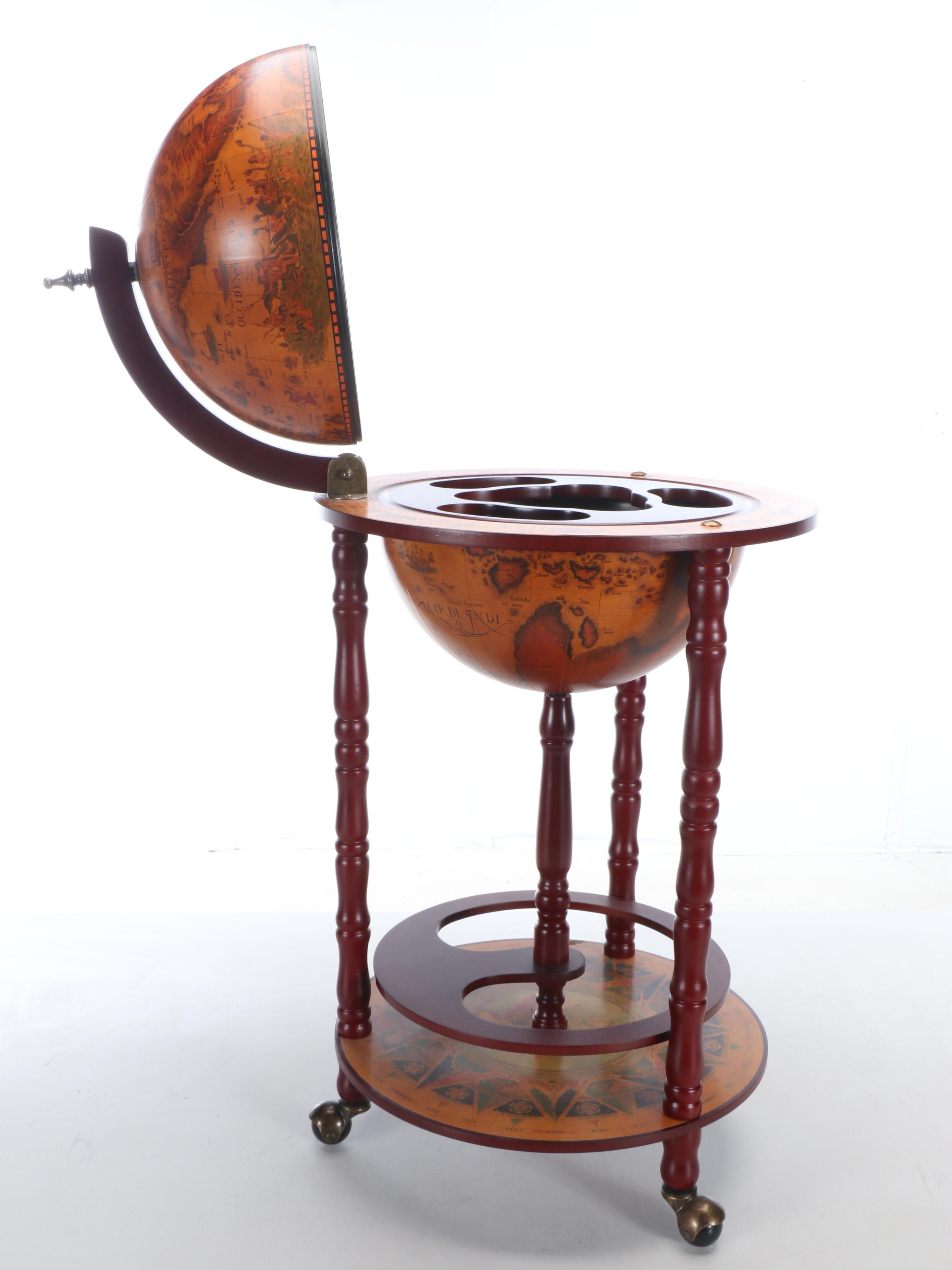 Decorative World Globe Hidden Bar