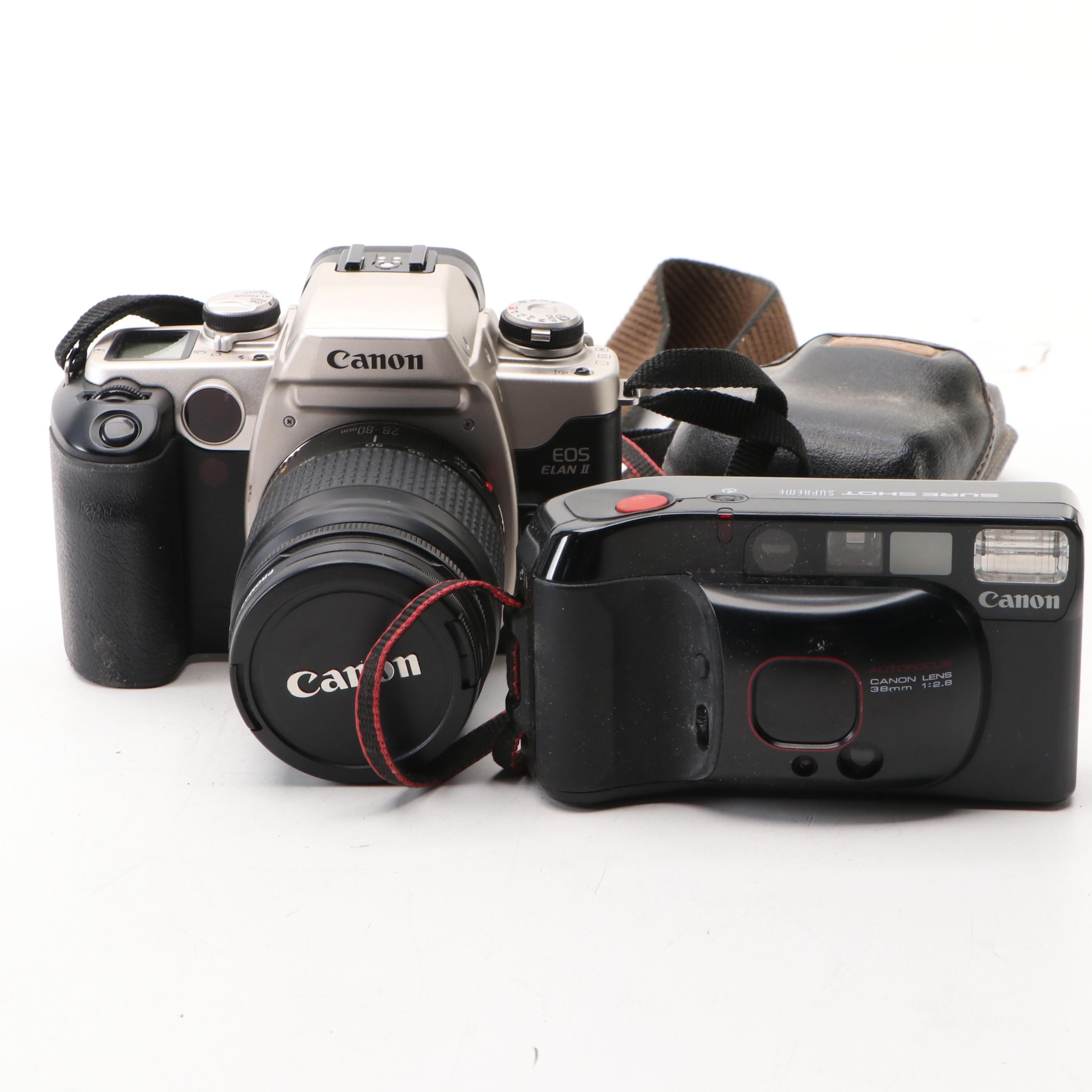 Canon EOS Elan II and Sure Shot Supreme Digital Cameras
