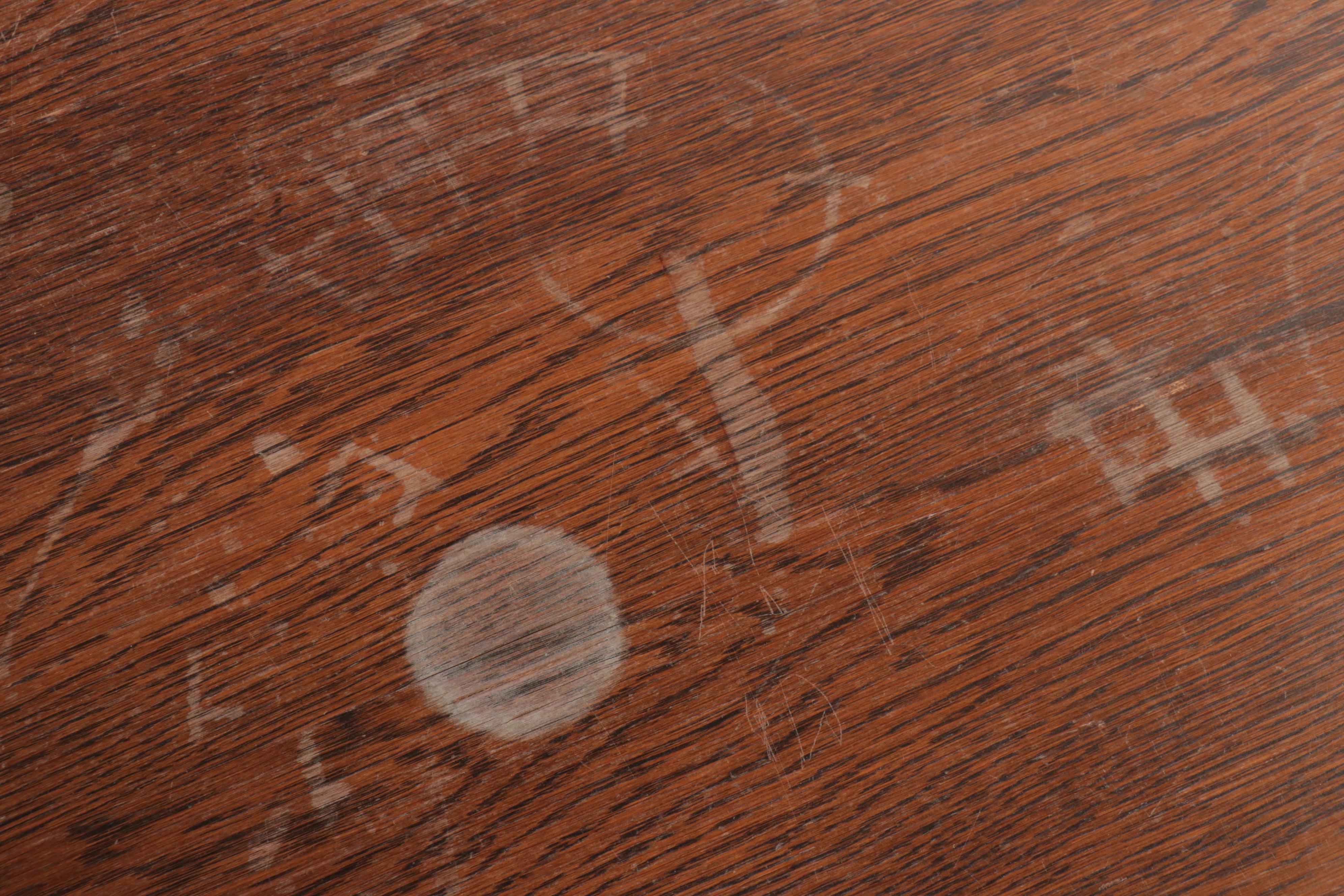 Jacobean Style Carved Oak Drop Leaf Table