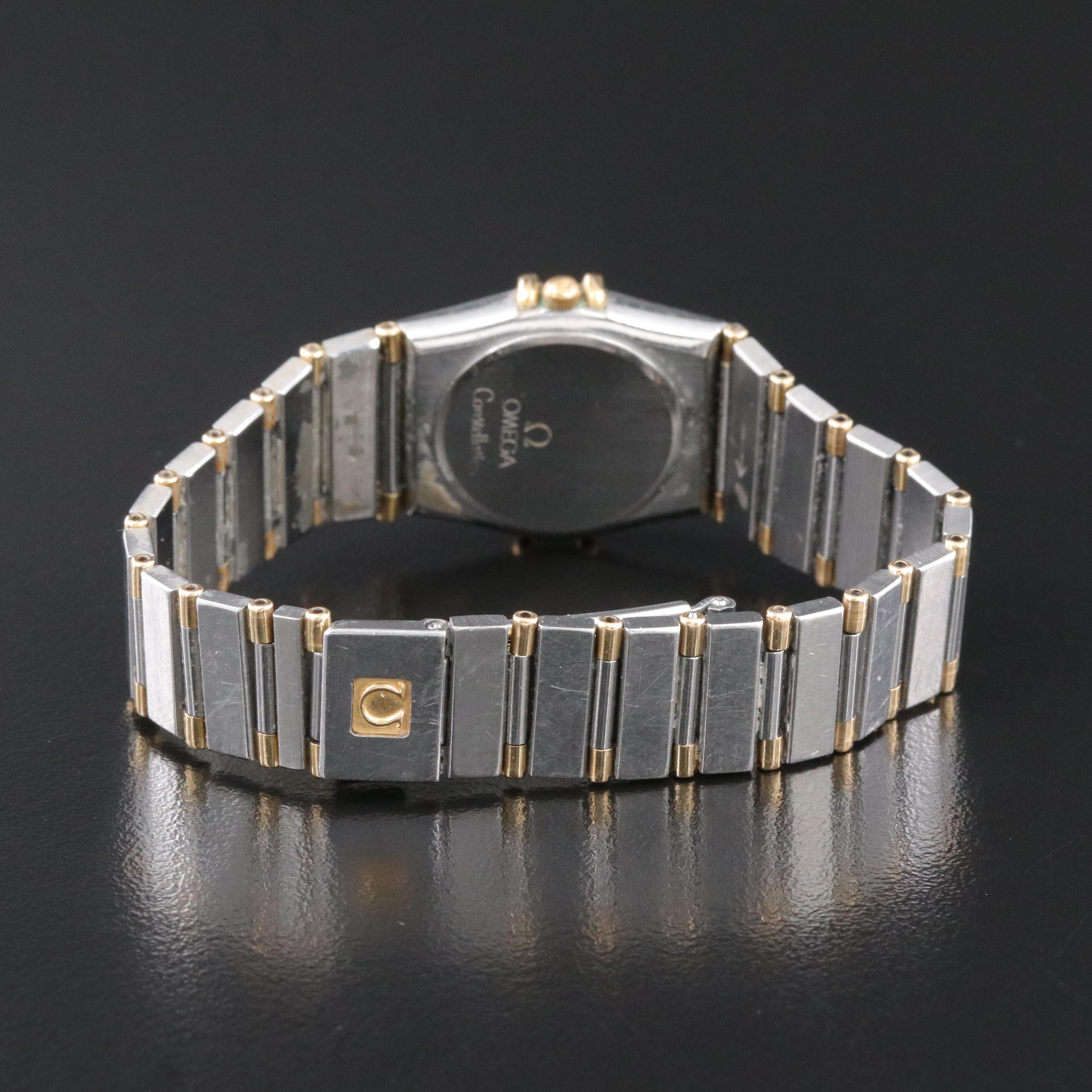 Omega Constellation 895.1080 Diamond 24mm 14K & Steel Quartz Watch