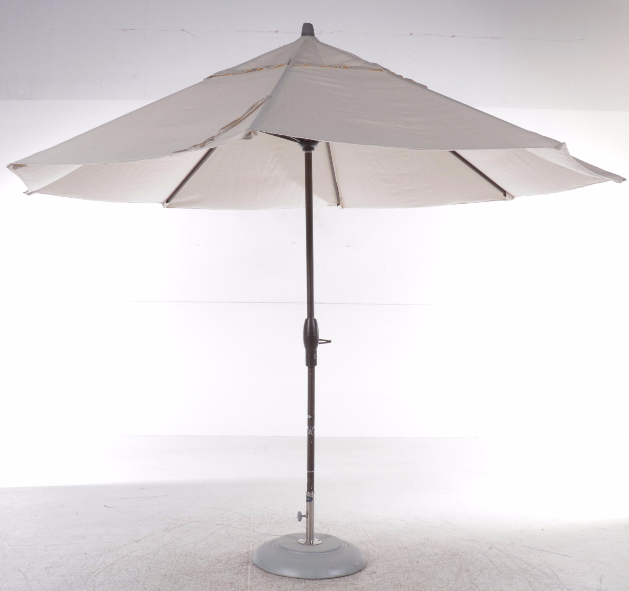 Frontgate "Orleans" Patio Chaise Lounges with 11' Market Umbrella & End Table