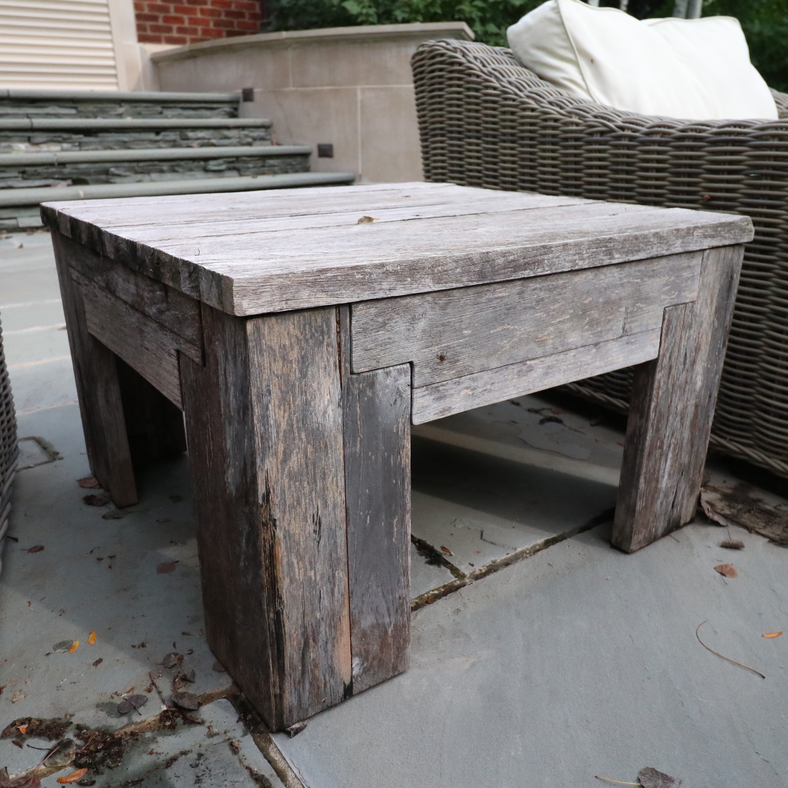 Restoration Hardware PE Rattan Outdoor Seating with Canvas Cushions, & Tables