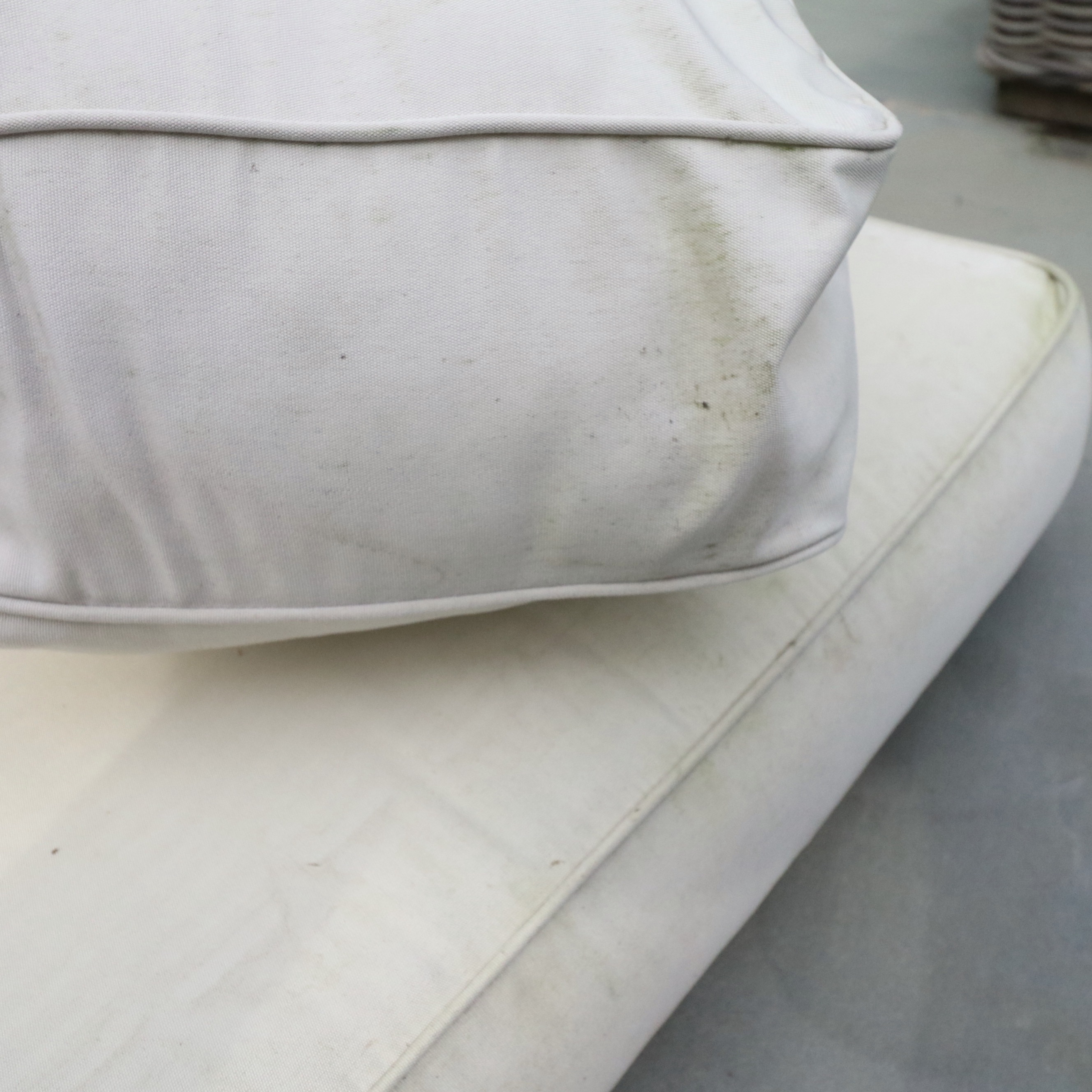 Restoration Hardware PE Rattan Outdoor Seating with Canvas Cushions, & Tables