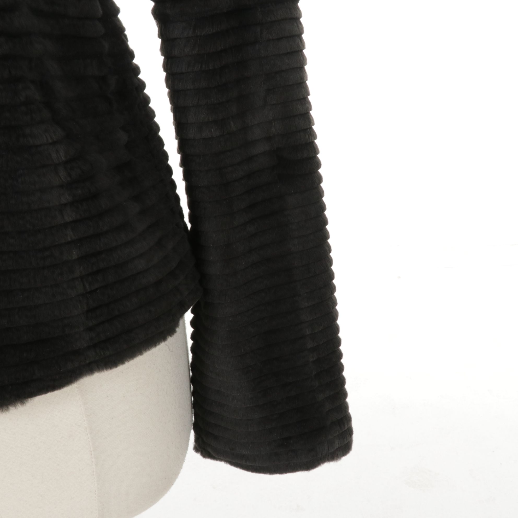 Trilogy Collections Ribbed Sheared Mink Fur Reversible Jacket