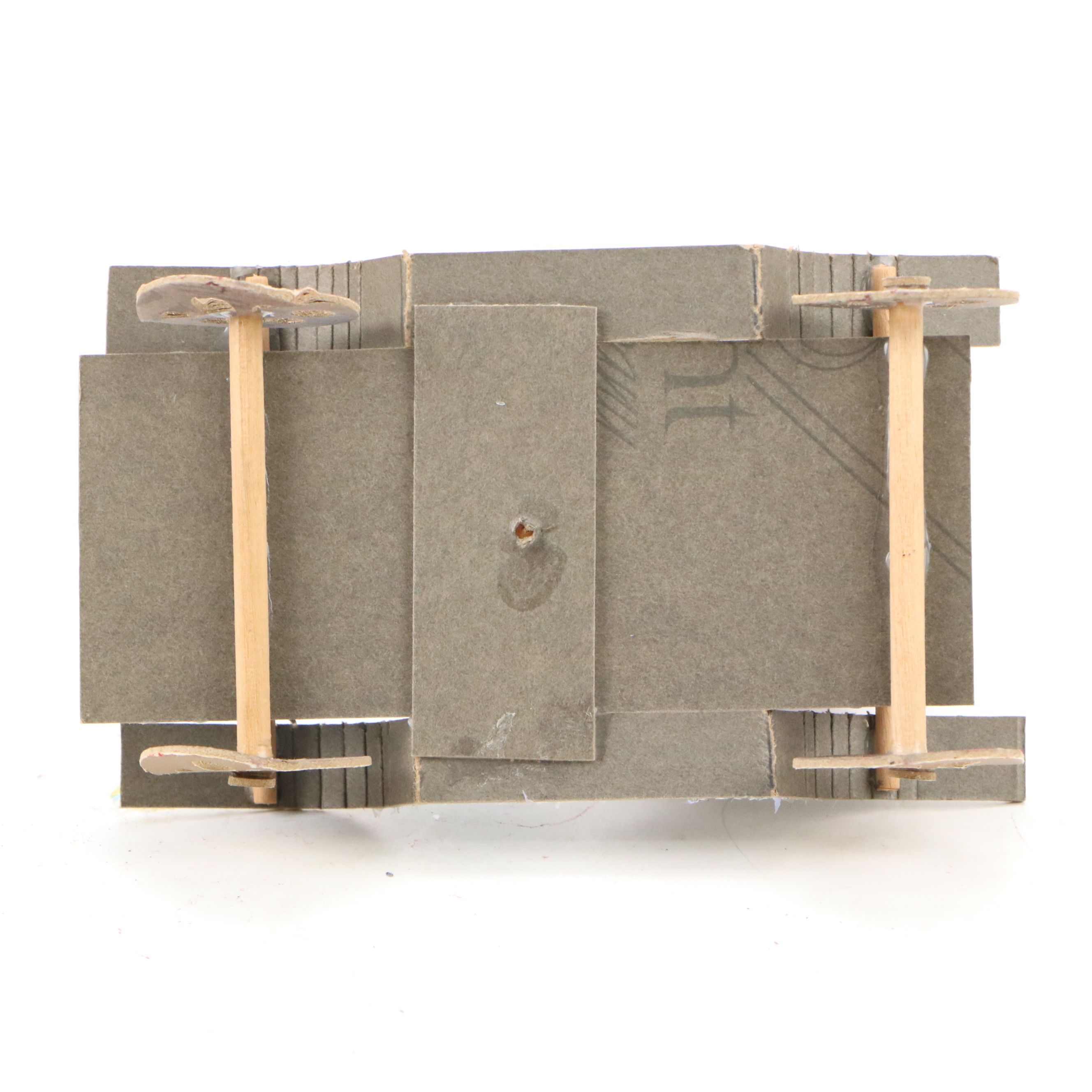 Vintage Red, Silver and Other Plastic Christmas Garland with Folk Art Car