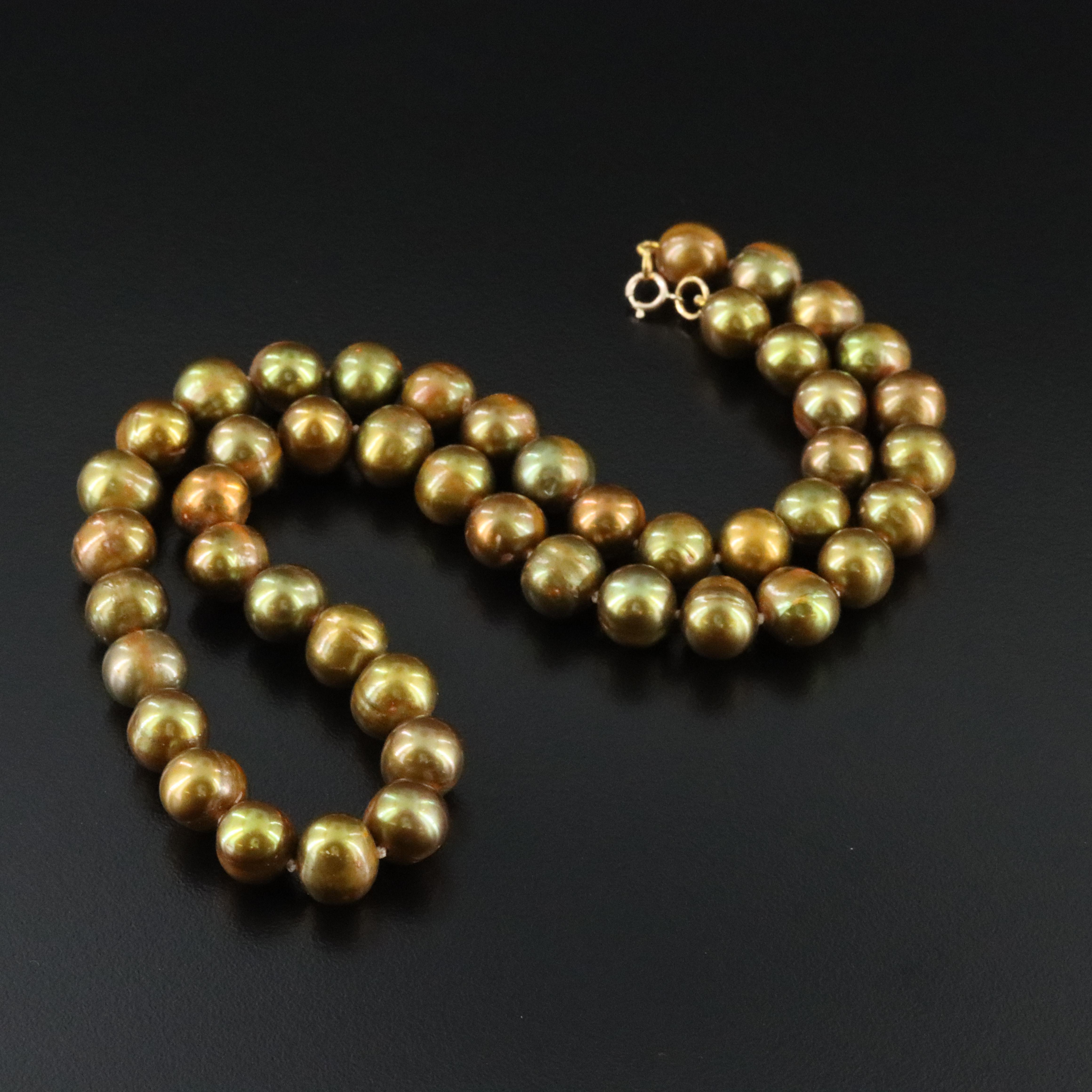 8.00 – 10.00 MM Pearl Necklace with 14K Clasp