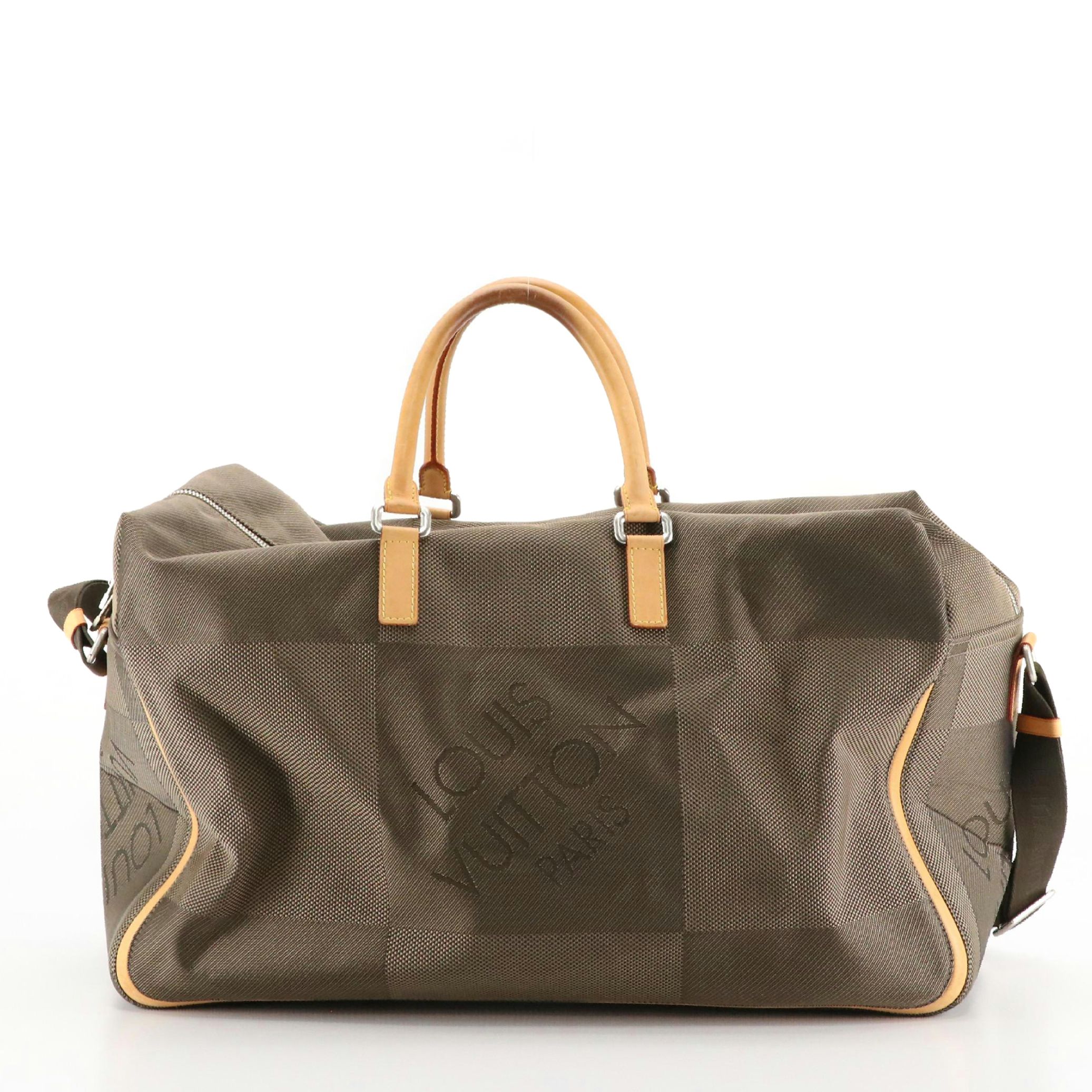 Louis Vuitton Souverain Duffel Bag in Terre Damier Géant Canvas and Leather