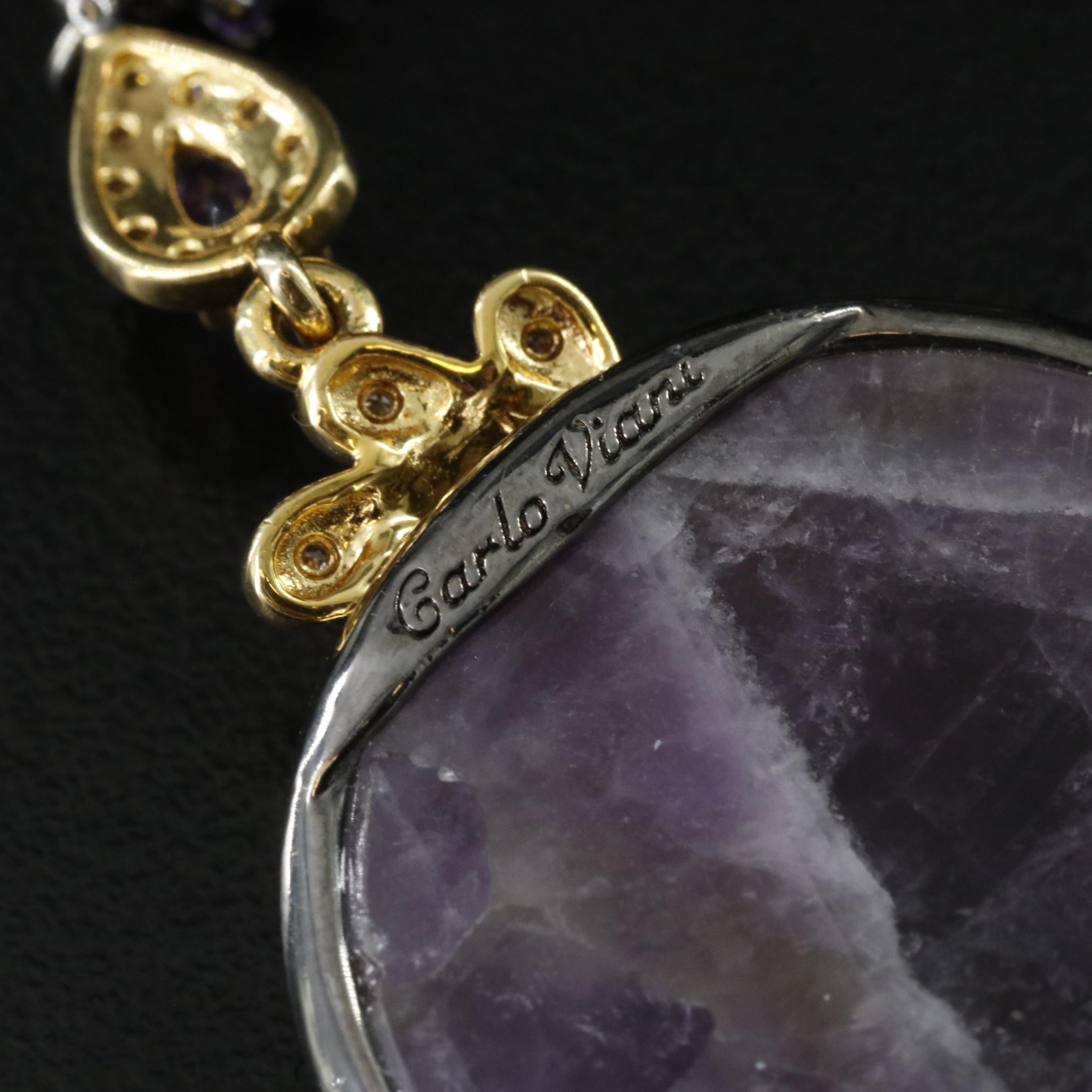 Sterling Amethyst and Gemstone Earrings