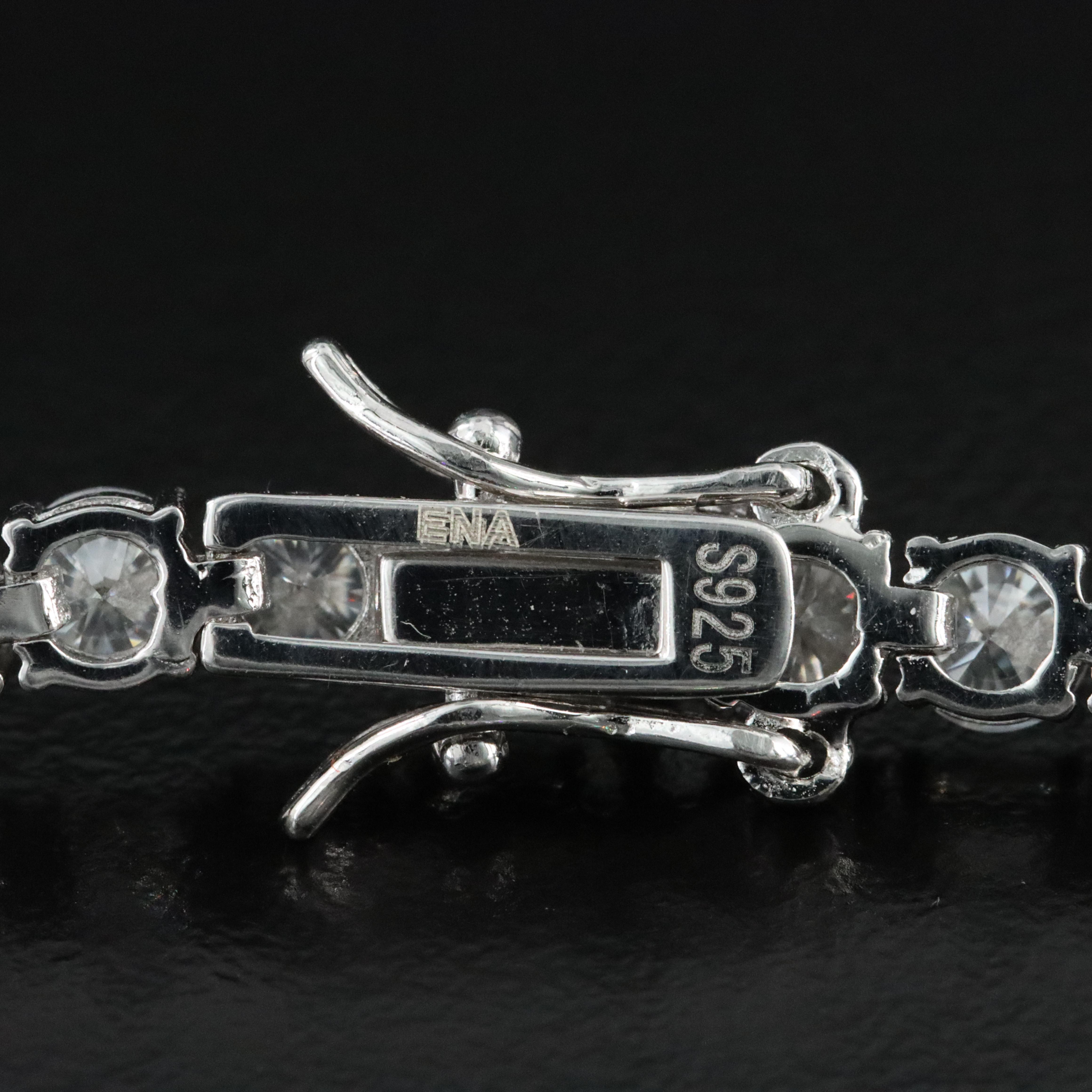 Sterling Moissanite Line Bracelet