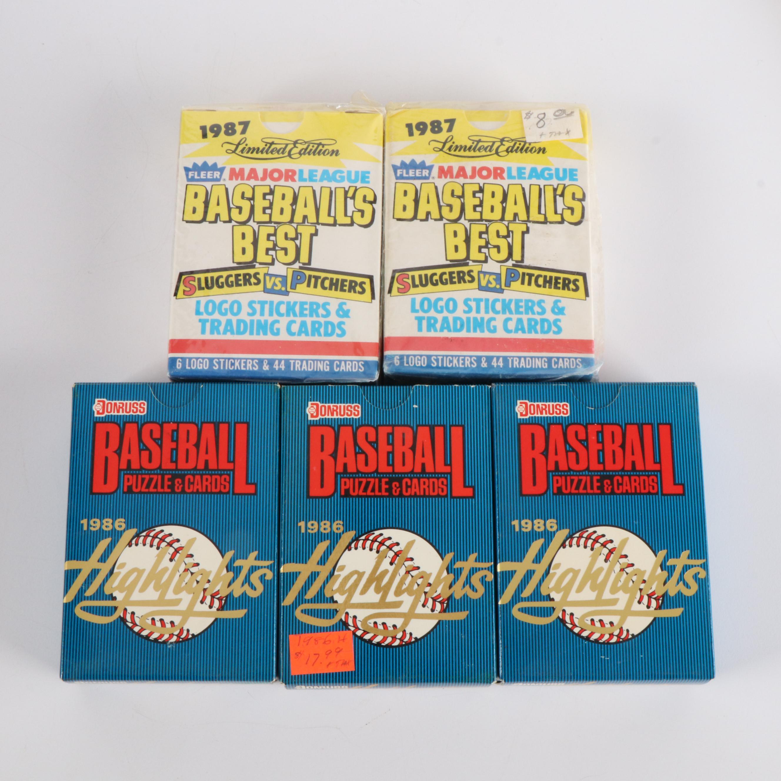 Topps Traded, Donruss Highlights, and More Baseball Card Sets, 1980s-1990s