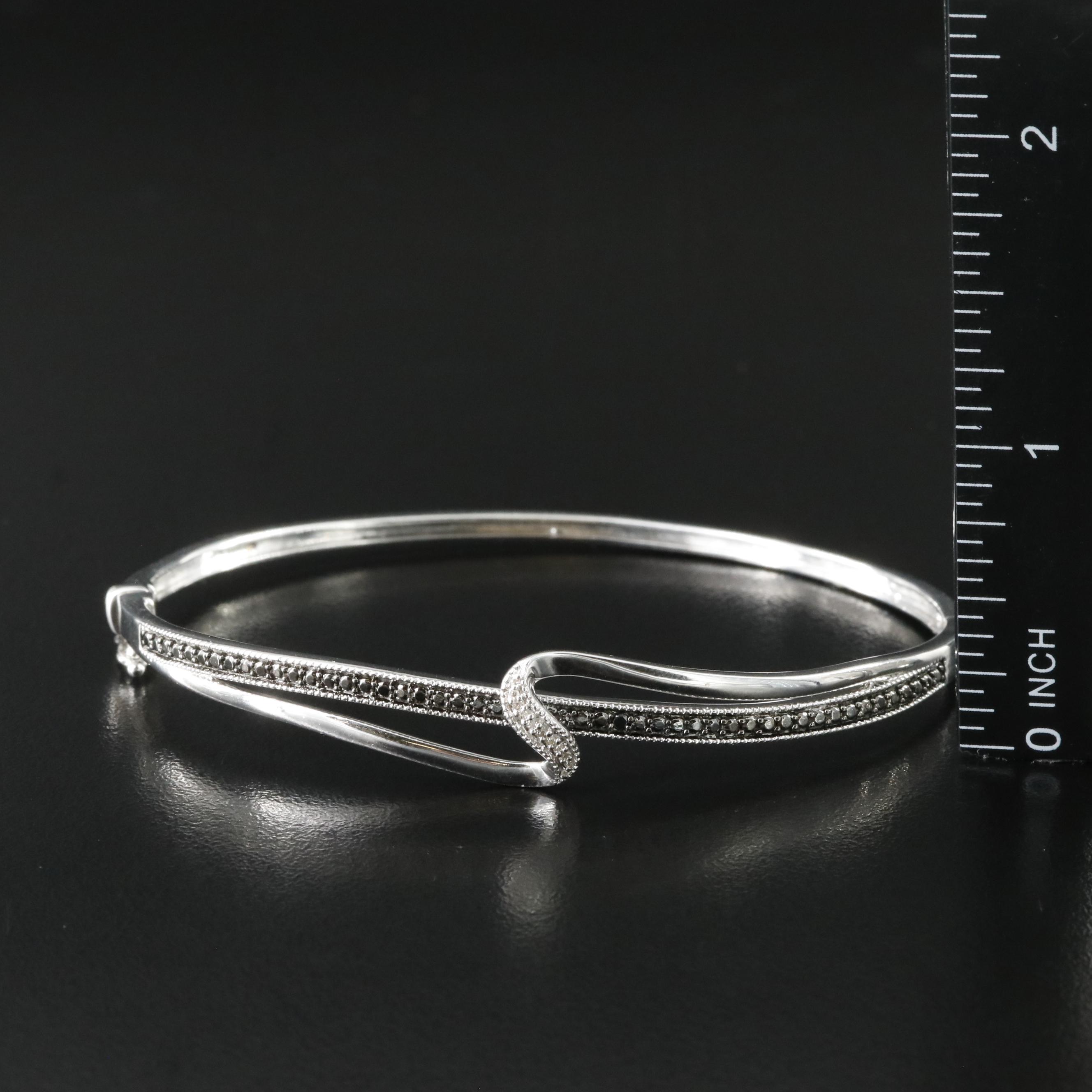 Sterling Diamond Necklace, Bracelet and Earrings with Fancy Diamond Accents