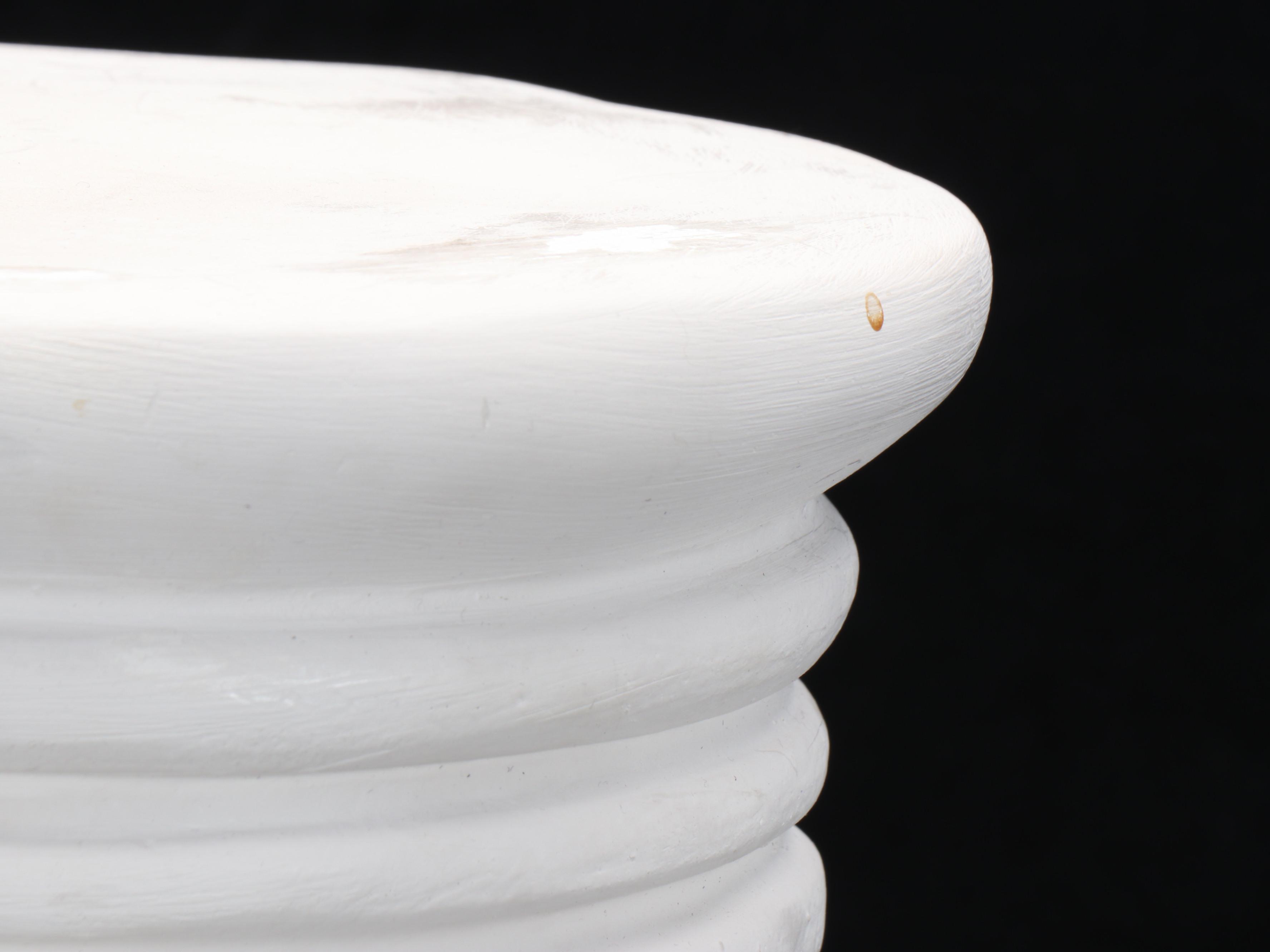 Mexican-Made Painted Cast Plaster Contemporary Pillar Plant Stand