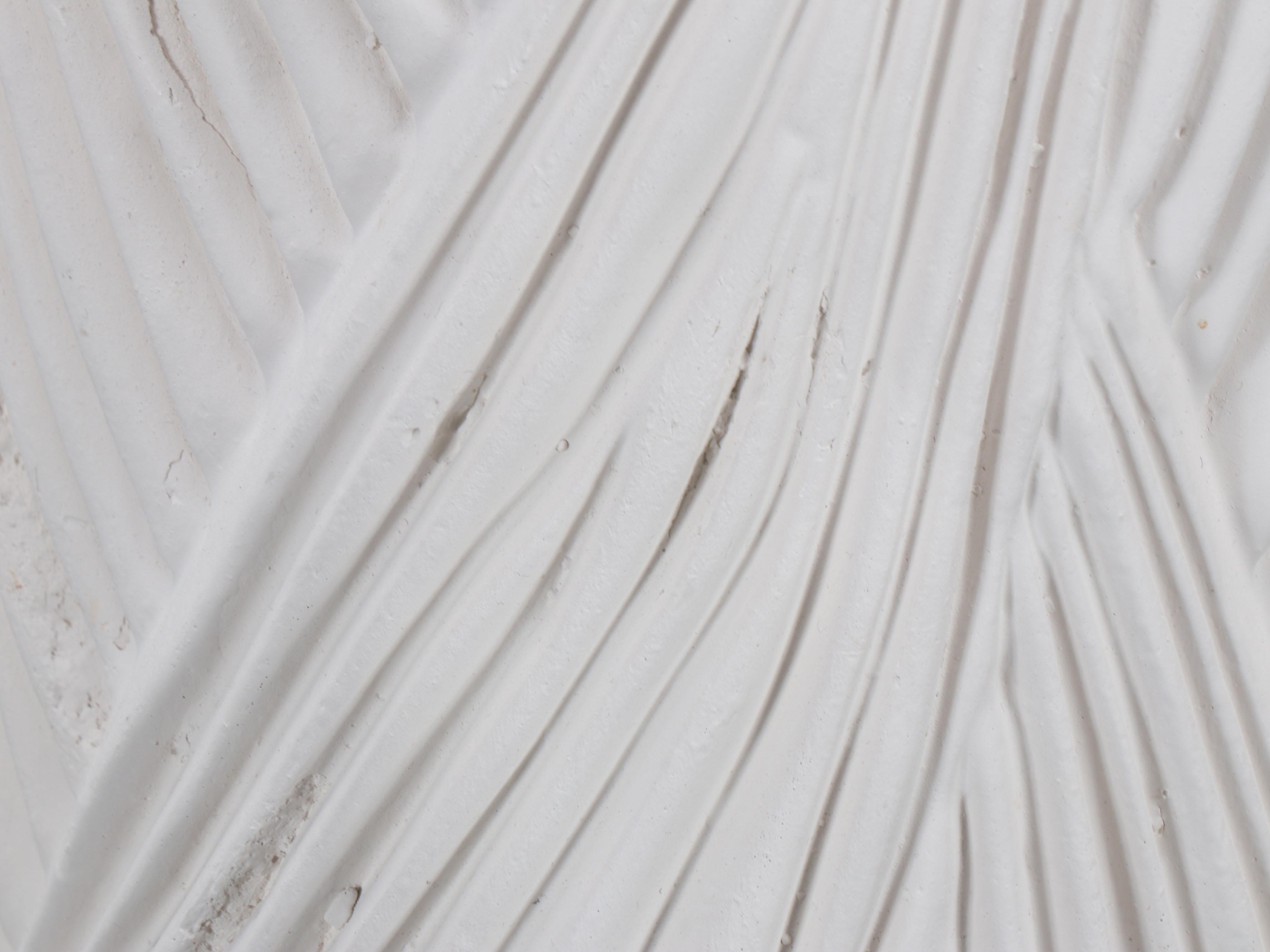 Mexican-Made Painted Cast Plaster Contemporary Pillar Plant Stand